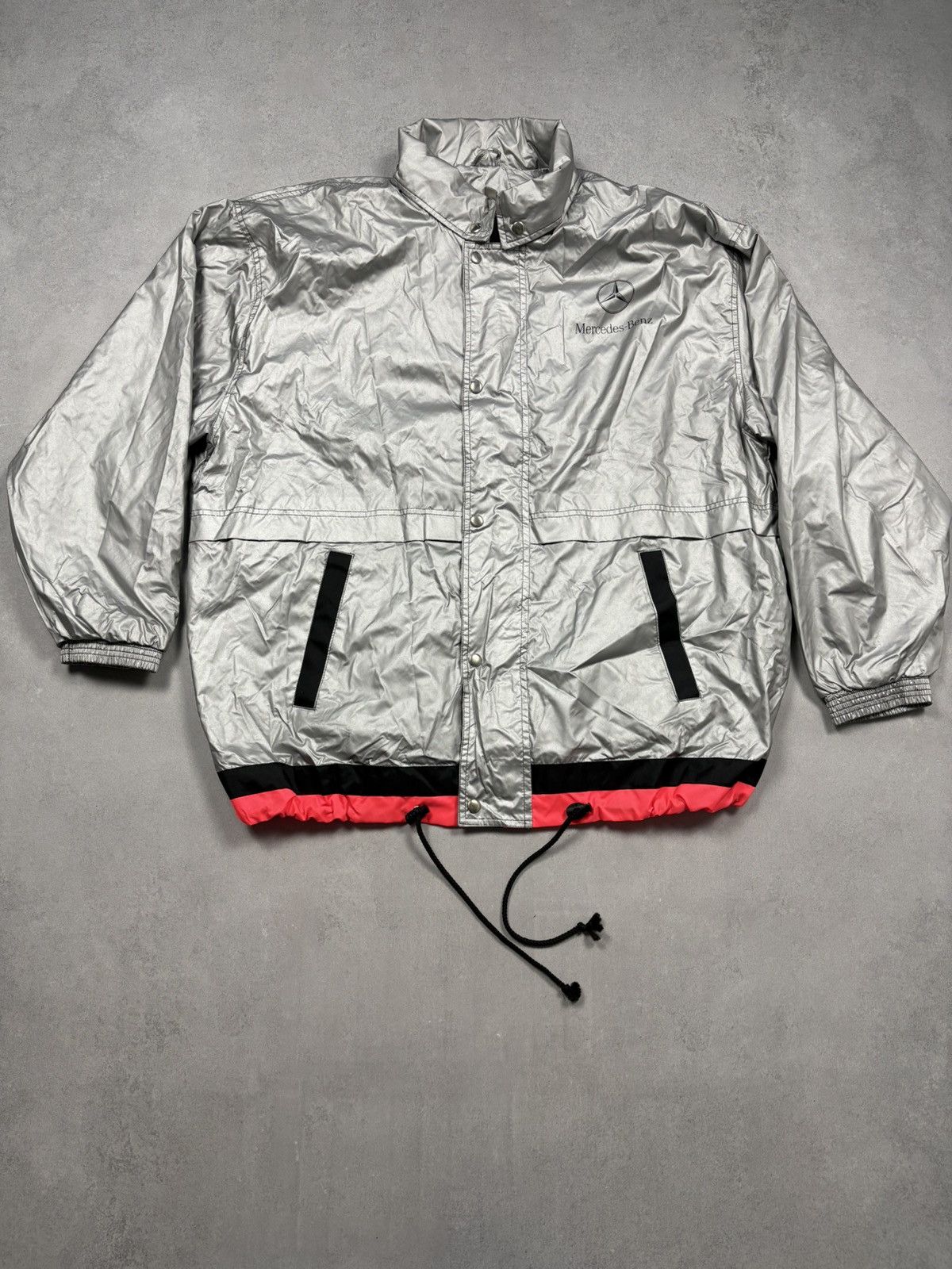 Mercedes-Benz Mercedes Benz Silver Jacket Vintage Racing Windbreaker 90s Size US XL / EU 56 / 4 - 1 Thumbnail