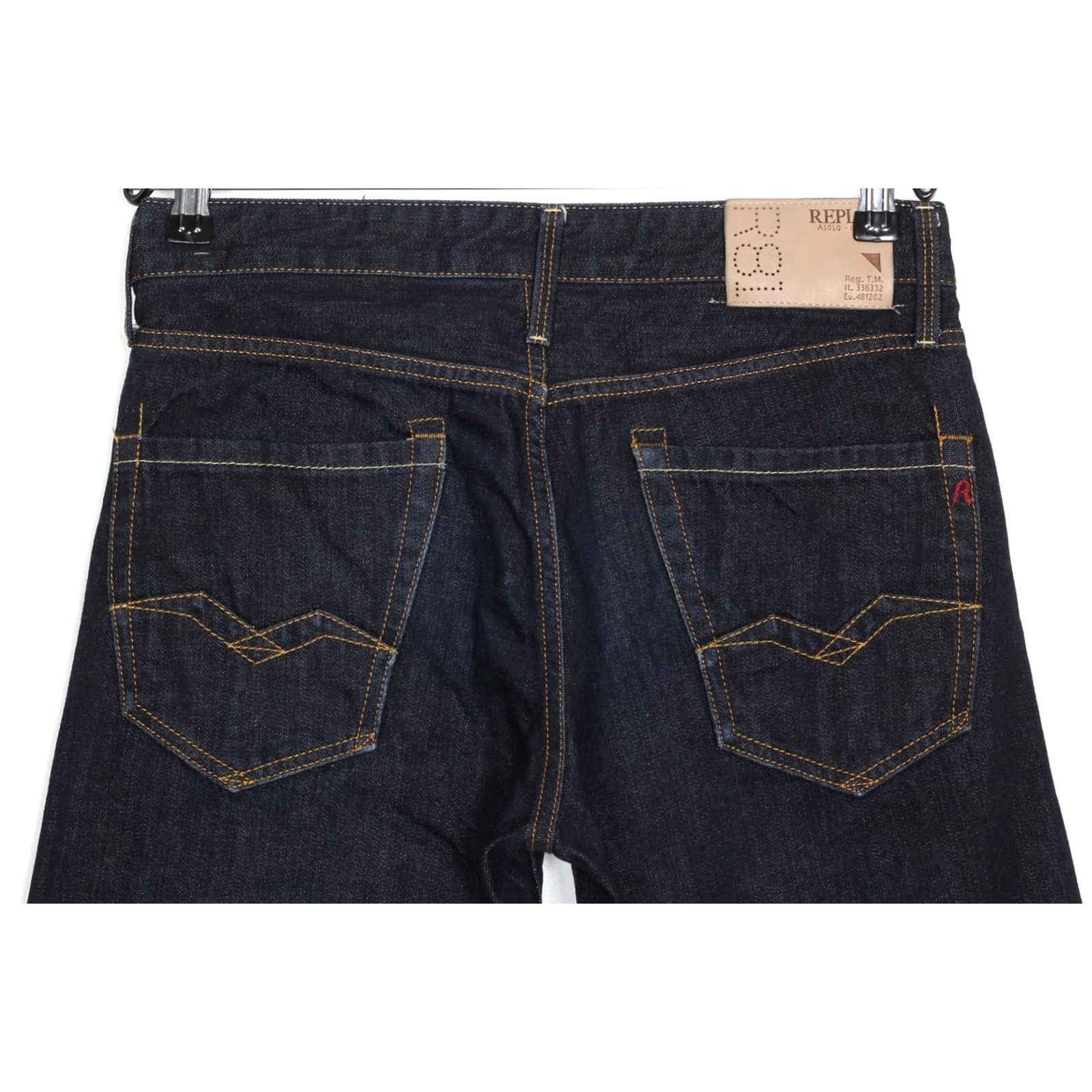 Replay Replay WAITOM Jeans Men Regular Straight DZ7459 Jeans, 30 W 32 L, Blue, 5-Pocket Denim, Cotton, Mid Rise, Belt Loops, Button Closure, Vintage No Size US 30 / EU 46 - 4 Thumbnail