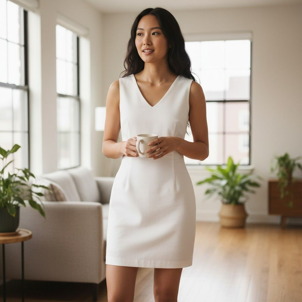 Other Judith & Charles White Sheath Dress – Size M – Sleeveless – Size M / US 6-8 / IT 42-44 - 1 Thumbnail