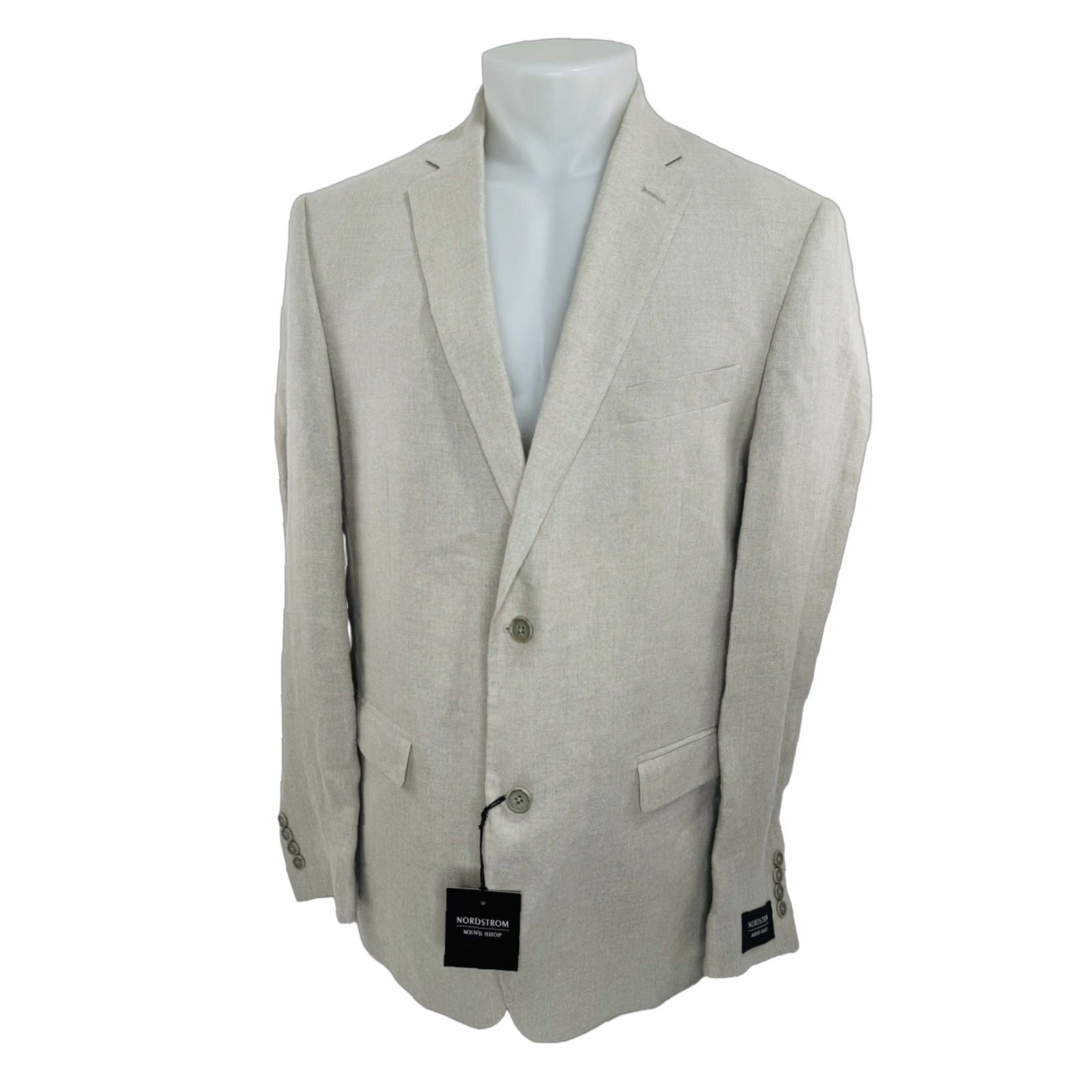 Nordstrom Nordstrom Blazer Linen Mens 44 L Beige Shirt Jacket Vest & Blazer Big & Tall NORDSTROM w TAG Size US S / EU 44-46 / 1 - 1 Thumbnail