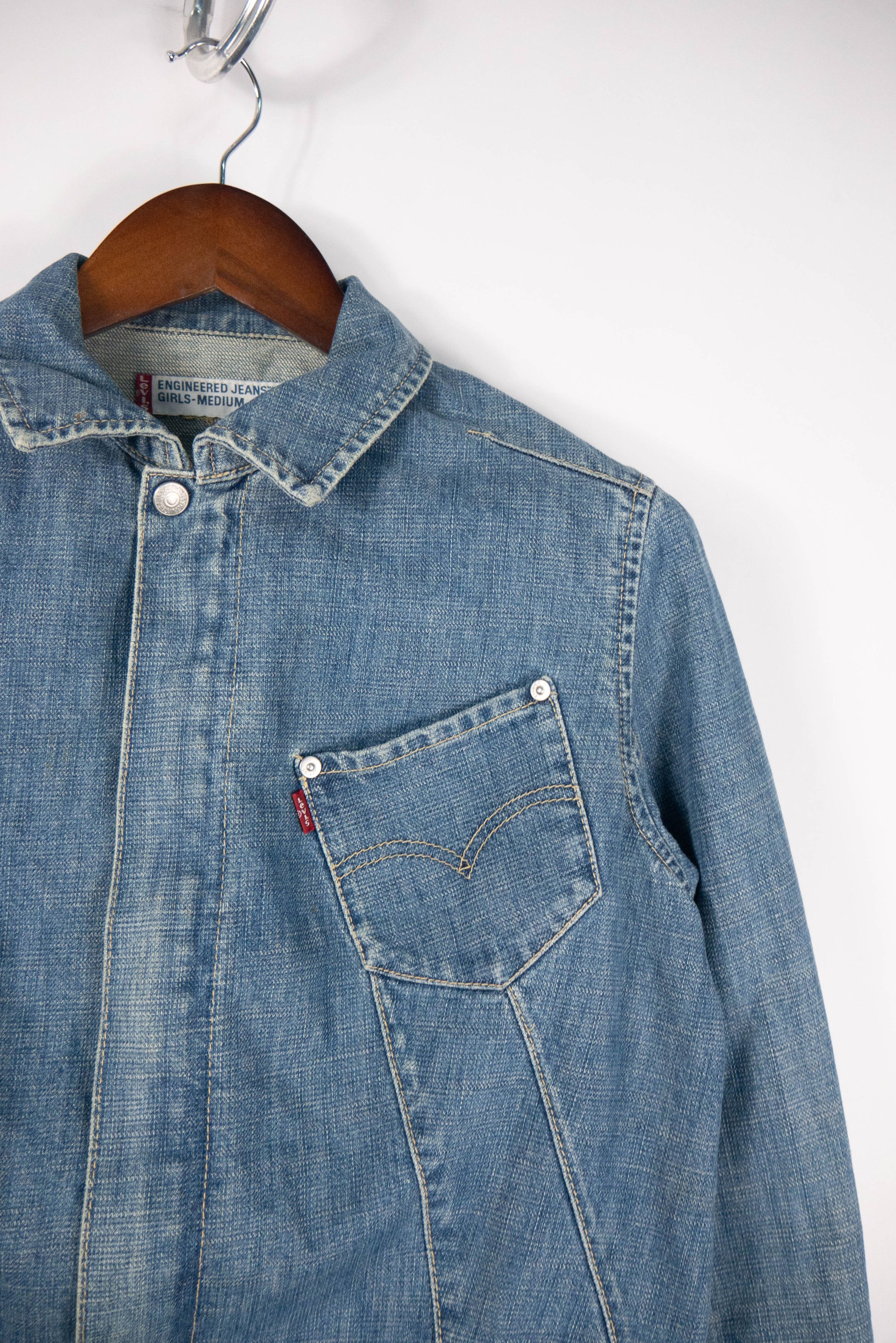Levi's × Vintage Vintage Levis Avangarde Light Jeans Jacket Size M / US 6-8 / IT 42-44 - 3 Thumbnail