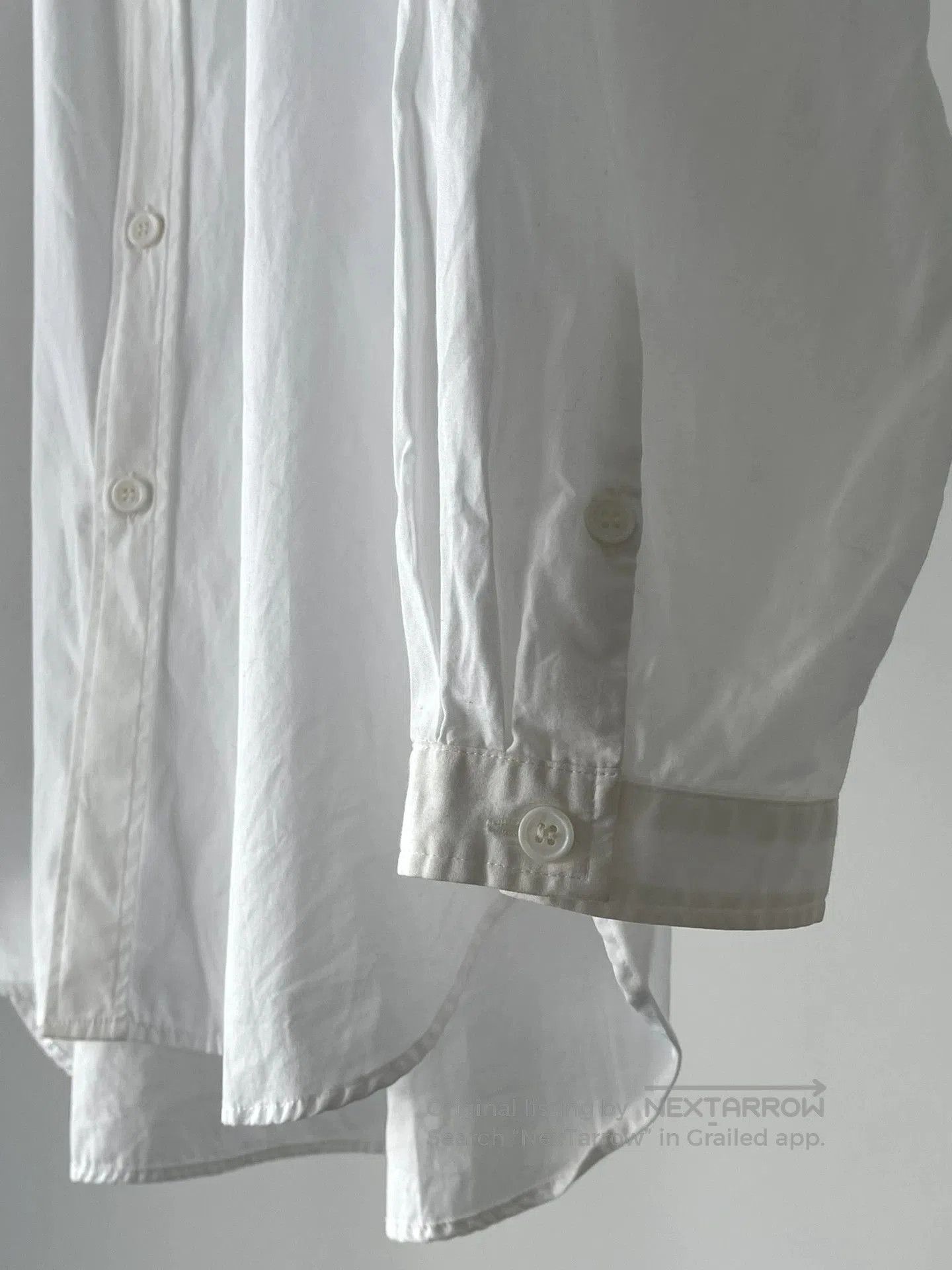 Yohji Yamamoto Yohji Yamamoto 17ss Asymmetrical Collar White Shirt. Size US XL / EU 56 / 4 - 4 Thumbnail