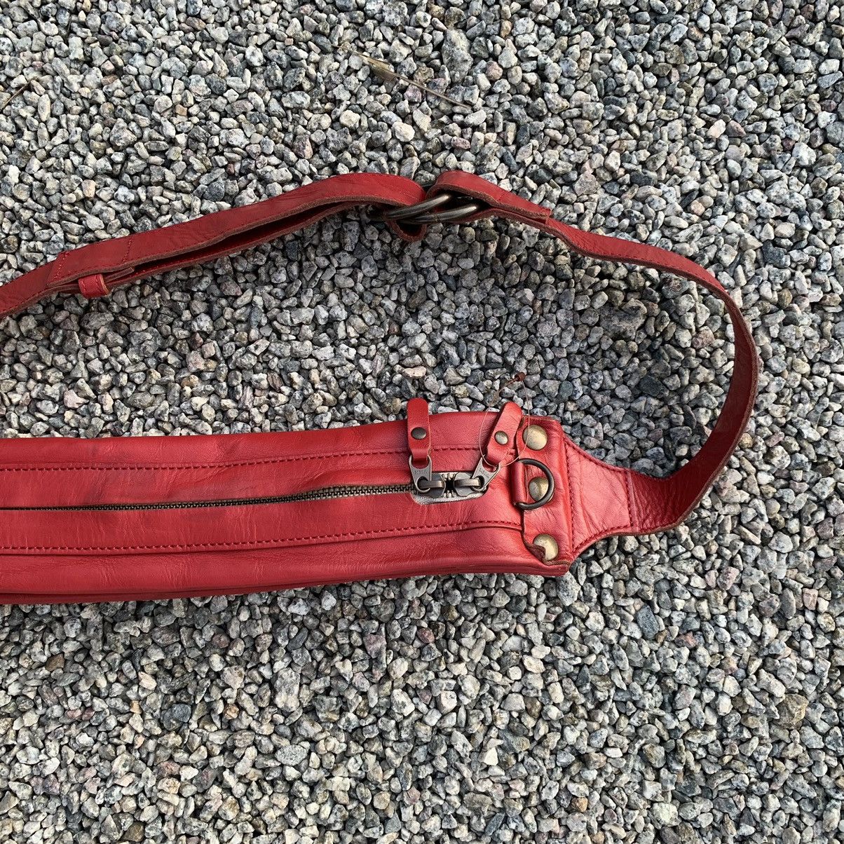 KMRii Vintage Red Leather Crossbody Shoulder Bag JPG Bag Style Size ONE SIZE - 8 Thumbnail