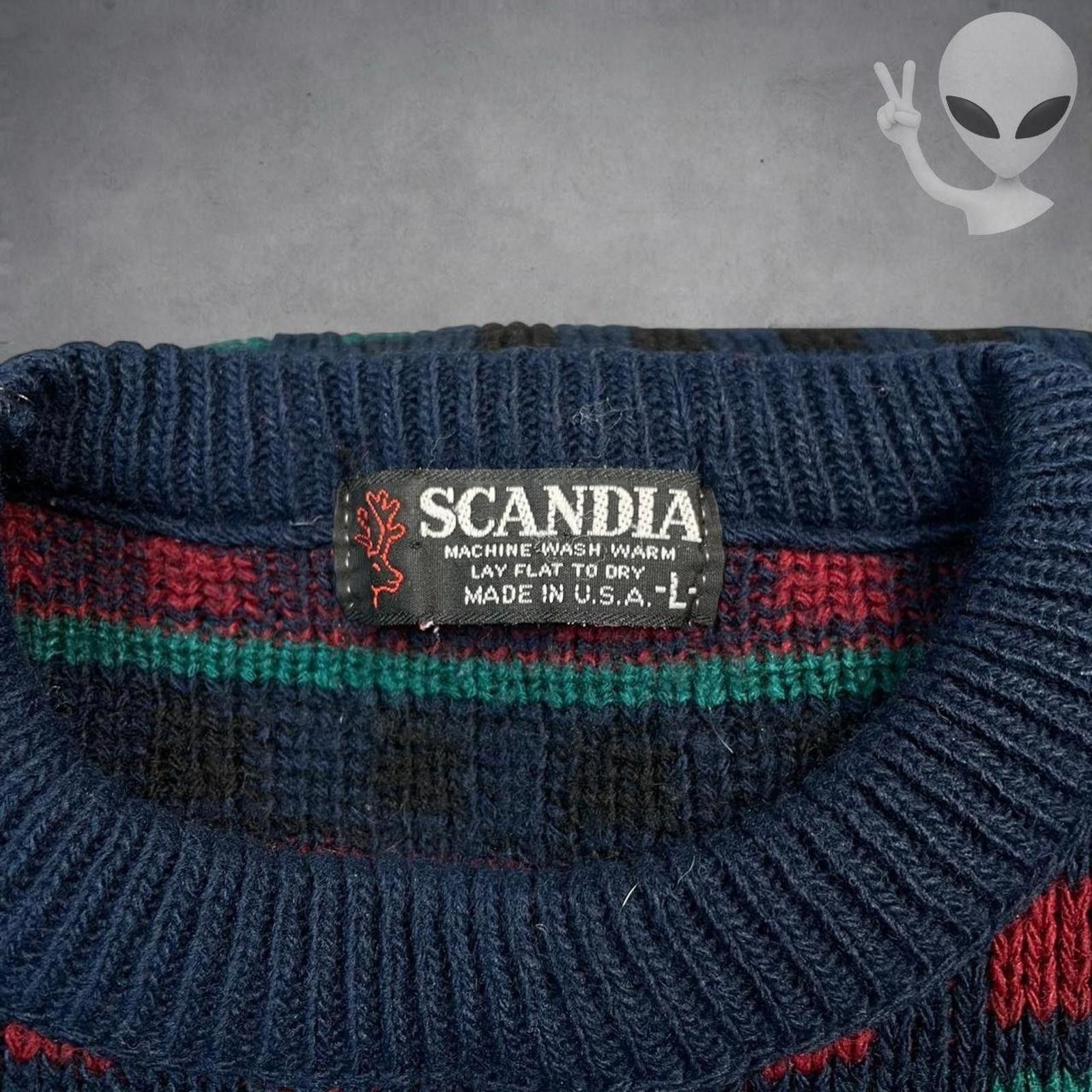 Other Scandia Sweater Mens Large Made in USA Geometric 90s Knit Size US L / EU 52-54 / 3 - 3 Thumbnail