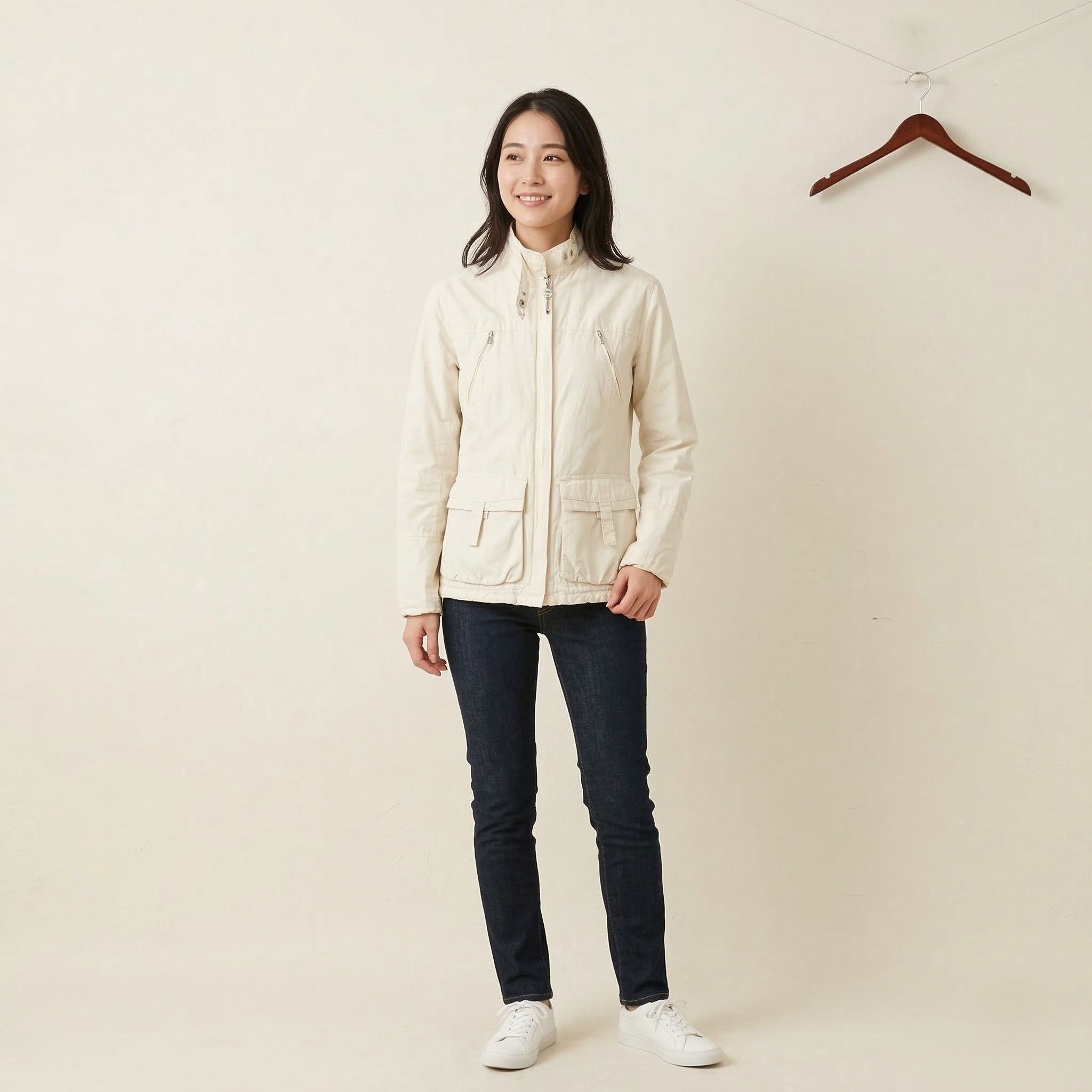 Napapijri Napapijri Women S Jacket Property Cream 1125 Size S / US 4 / IT 40 - 1 Thumbnail