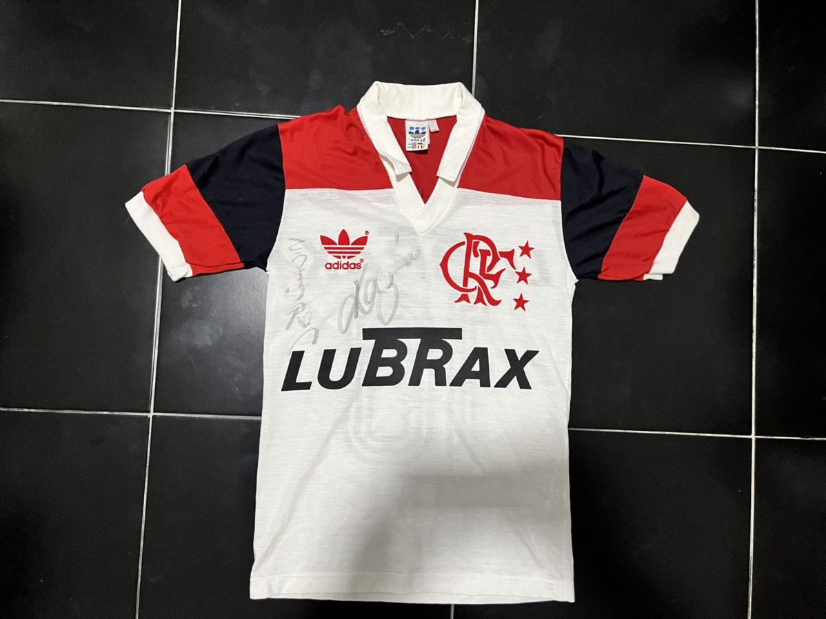 Vintage Vintage 80s Flamengo Away adidas Soccer Jersey Original Size US M / EU 48-50 / 2 - 1 Thumbnail