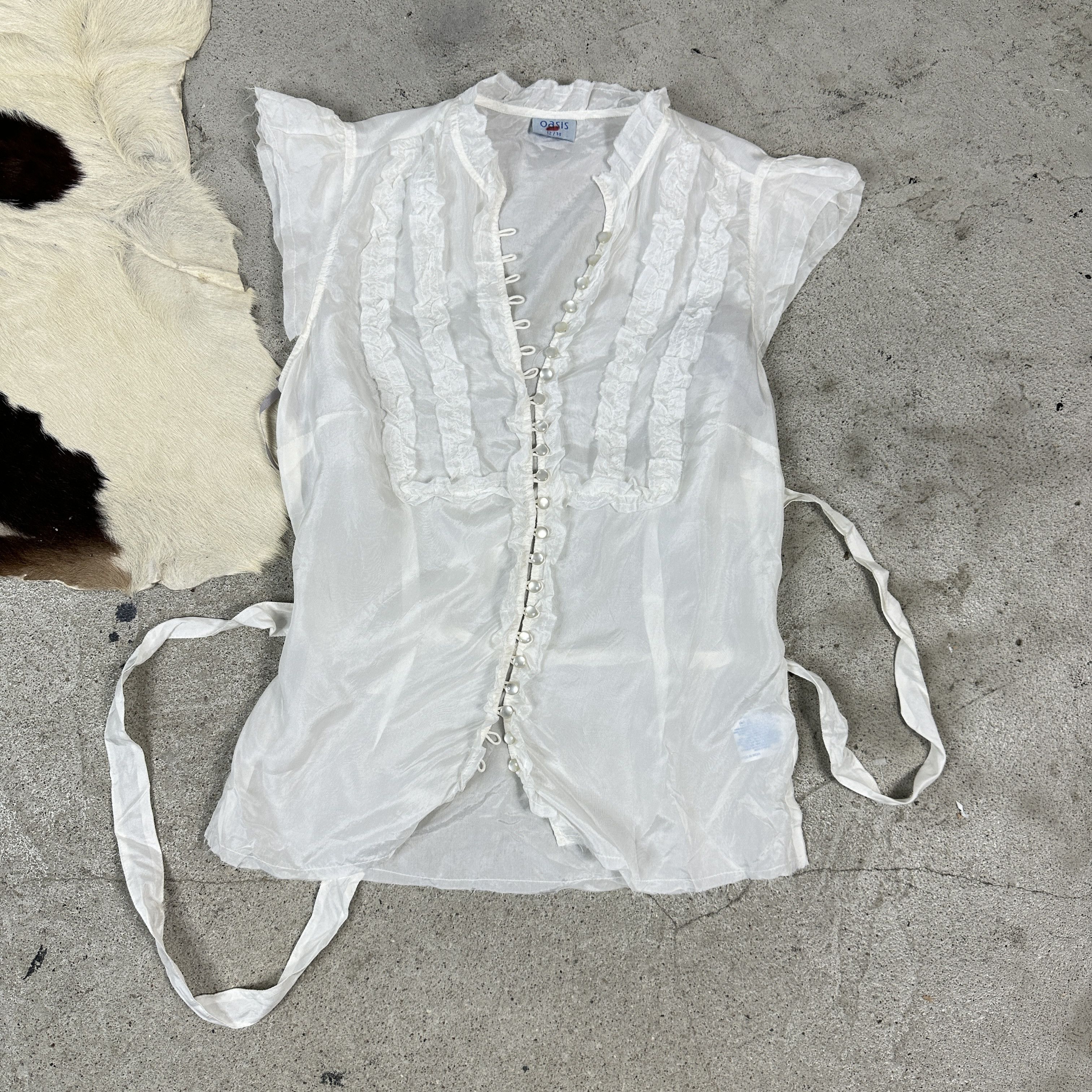 Vintage Vintage Y2K Casual Elegant Silk Shirt with Tie Size M / US 6-8 / IT 42-44 - 3 Thumbnail