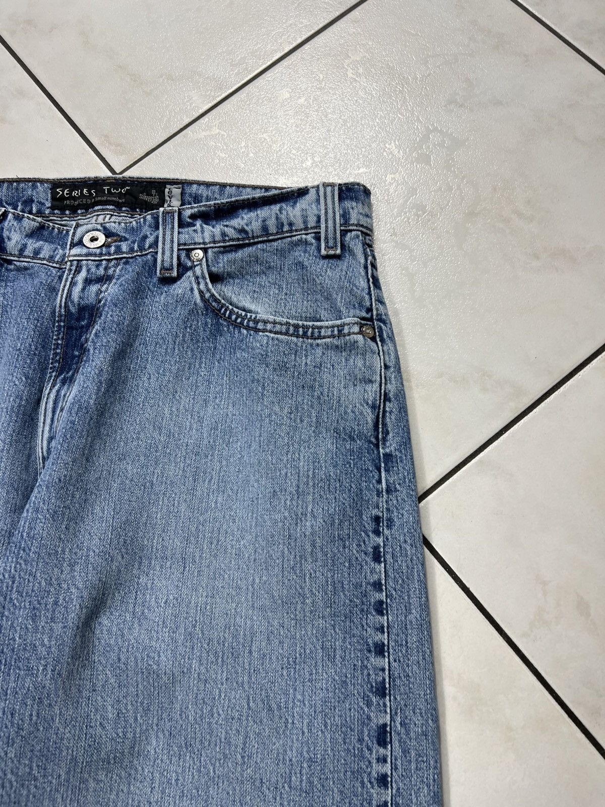 Levi's Vintage 90s Levi’s silver tab baggy retro washed denim jeans Size US 34 / EU 50 - 6 Thumbnail