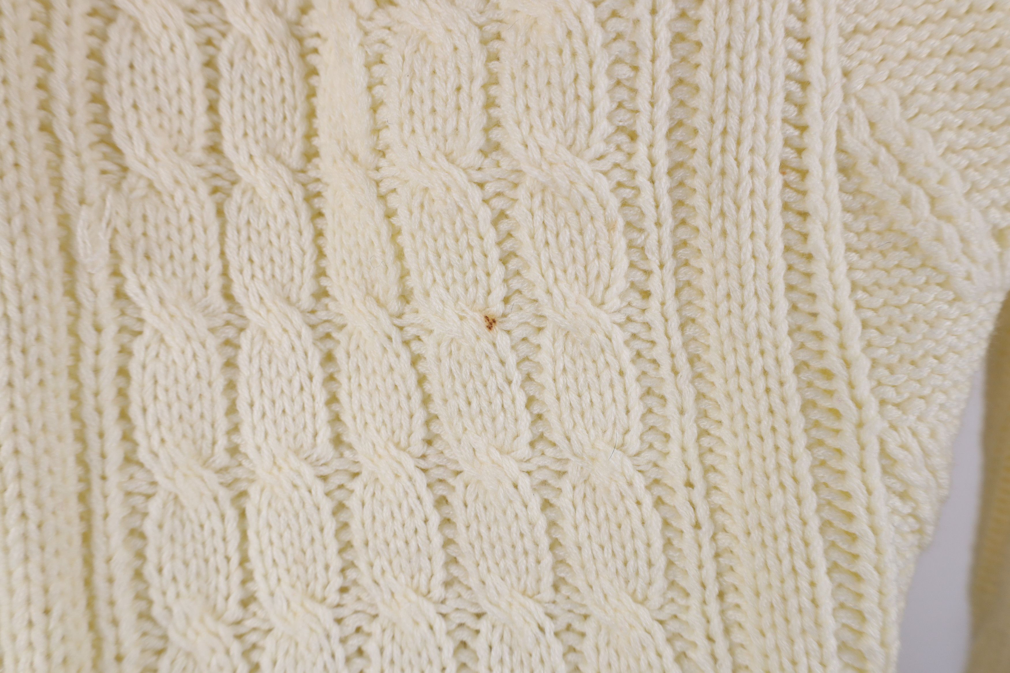 Vintage Vintage 70s Streetwear Fisherman Chunky Cable Knit Sweater Size US S / EU 44-46 / 1 - 8 Thumbnail