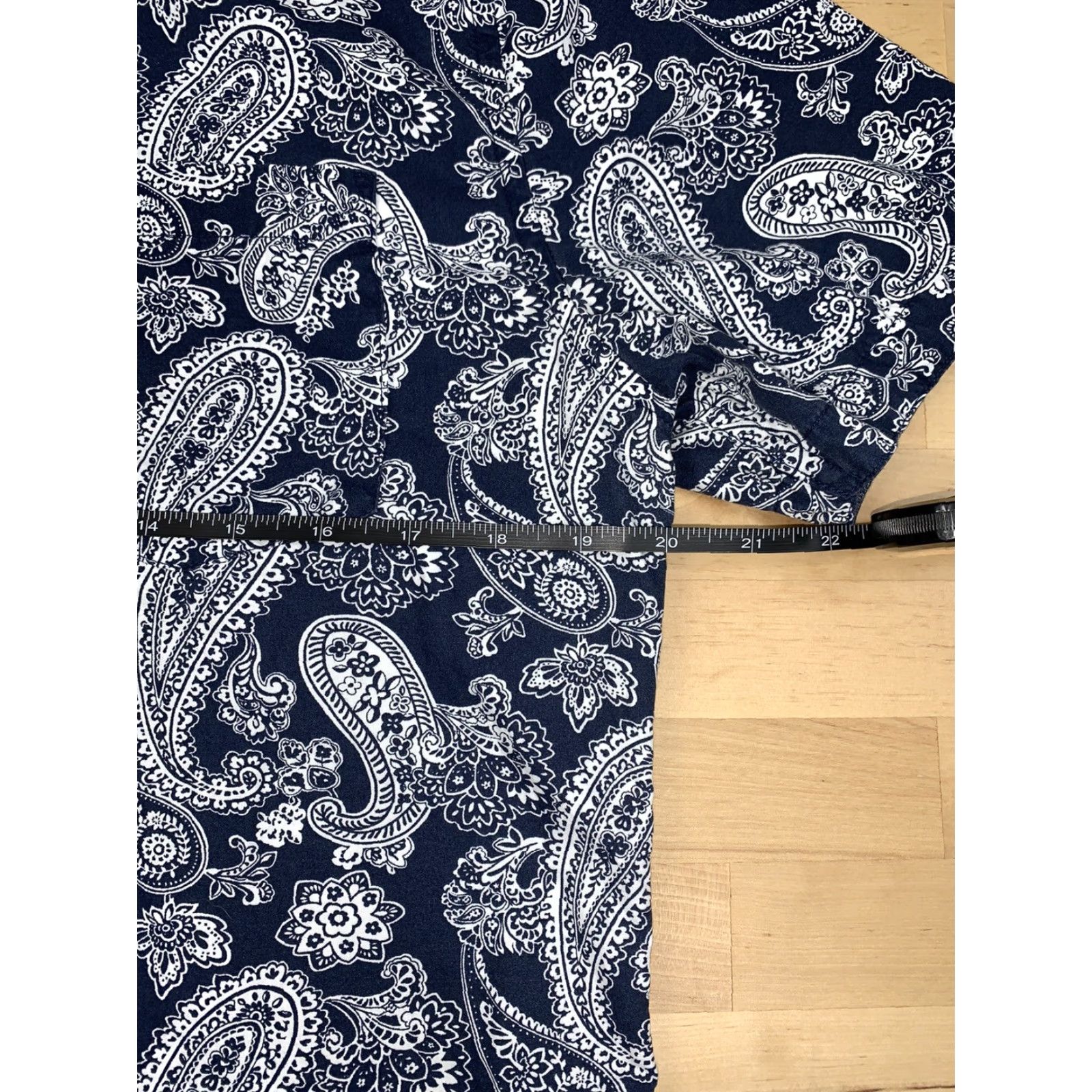 21 Men 21 MEN Shirt Adults M Blue Paisley Button-Up Short Sleeve American #2776 Size US M / EU 48-50 / 2 - 4 Thumbnail