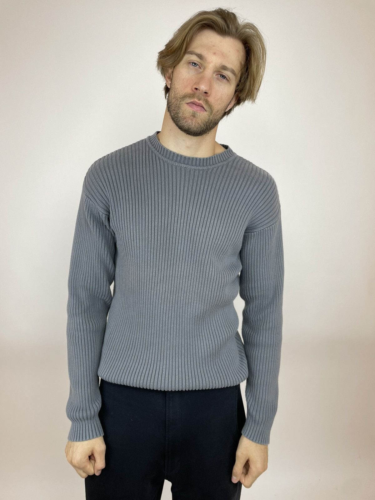 Esprit Banana Republic Ribbed sweater avant garde Mens size L-XL Size US XL / EU 56 / 4 - 1 Thumbnail