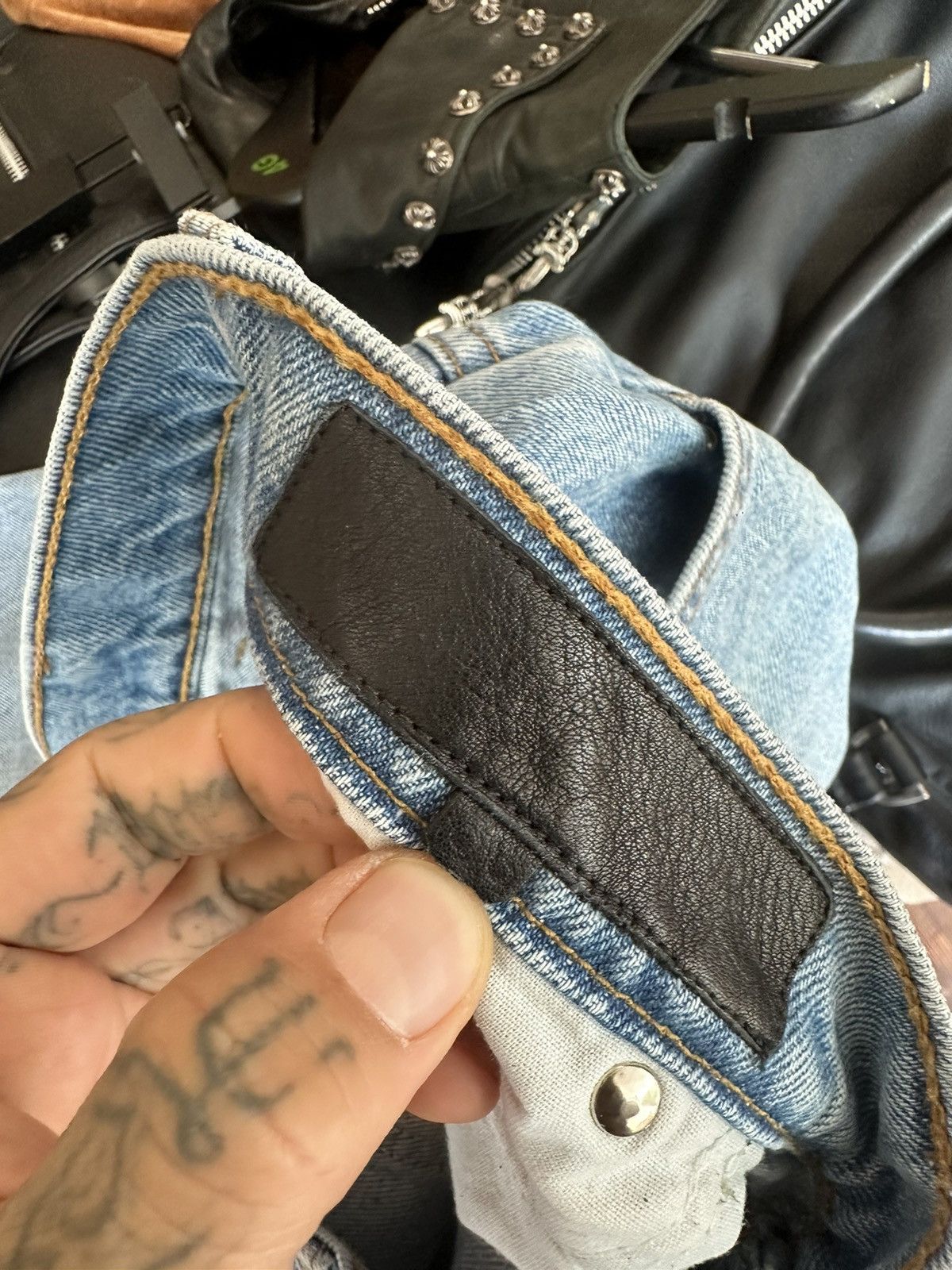 Chrome Hearts × Levi's Chrome Hearts 1 of 1 CAMO STAR SILVER PATCH JEANS 36 38 Size US 36 / EU 52 - 12 Thumbnail