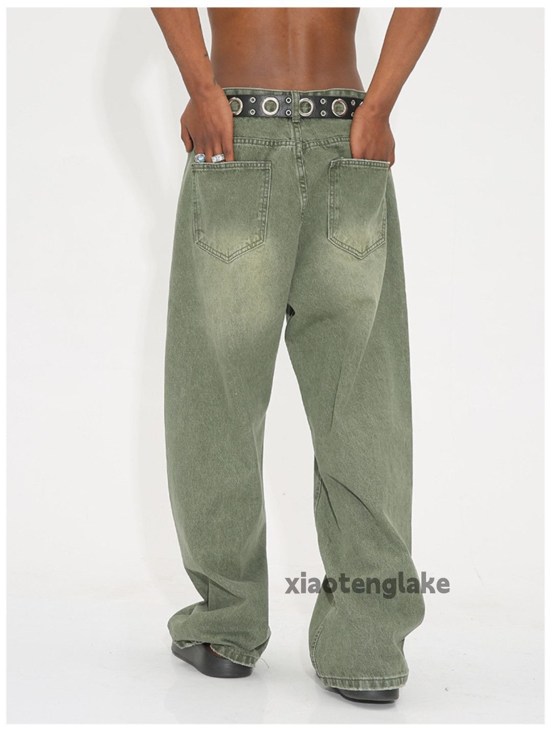 Jean Unisex utility loose baggy skate hiphop y2k jeans Size US 32 / EU 48 - 3 Thumbnail