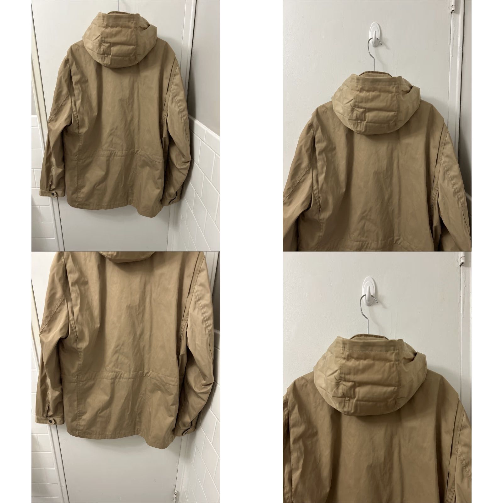 Express Express Jacket Mens L Brown Water Resistant Hooded Full Zip Coat L/S Military Jacket Regular Fit Casual Workwear Outdoors Mens L Brown Female? Mens Size US L / EU 52-54 / 3 - 8 Thumbnail