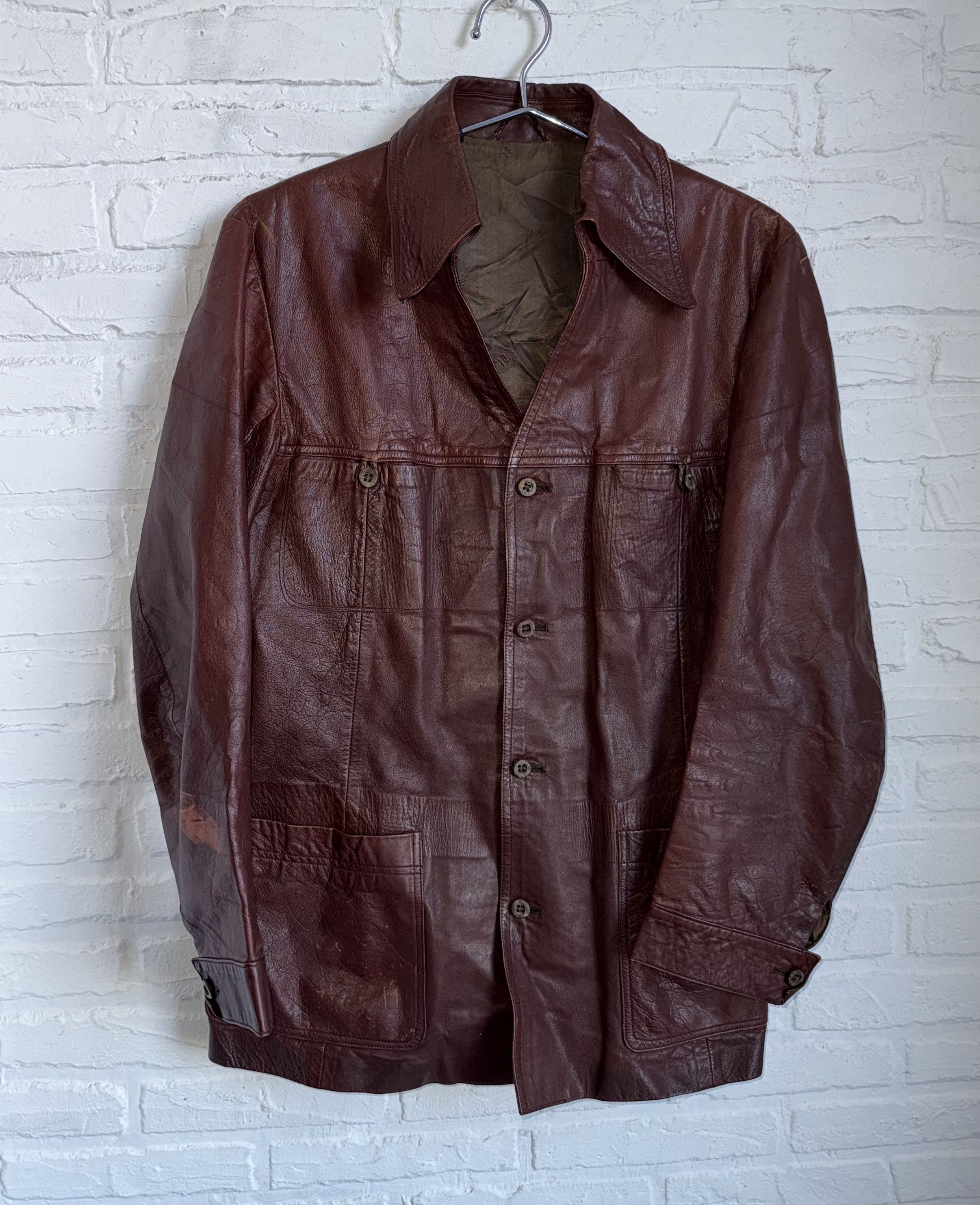 Lewis Leathers Vintage 1970s Fink of Northampton British Leather jacket Size US S / EU 44-46 / 1 - 1 Thumbnail