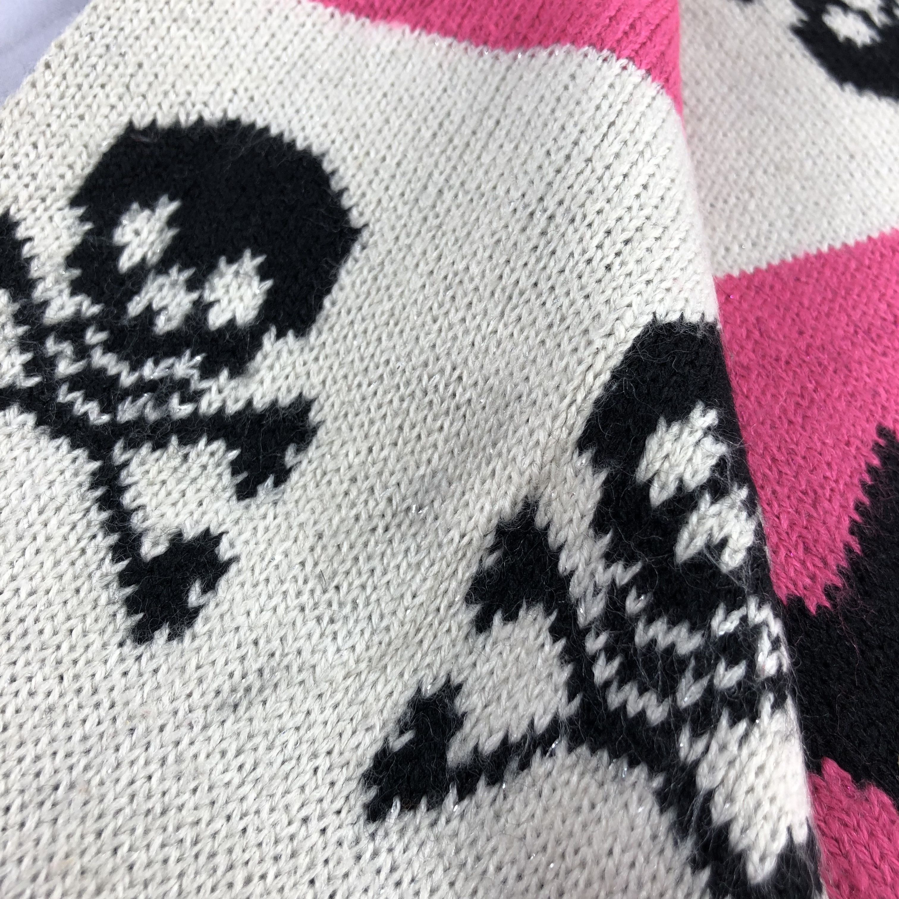 Seditionaries Skull and Crossed Bones Wool Scarf Muffler V992 Size ONE SIZE - 5 Thumbnail