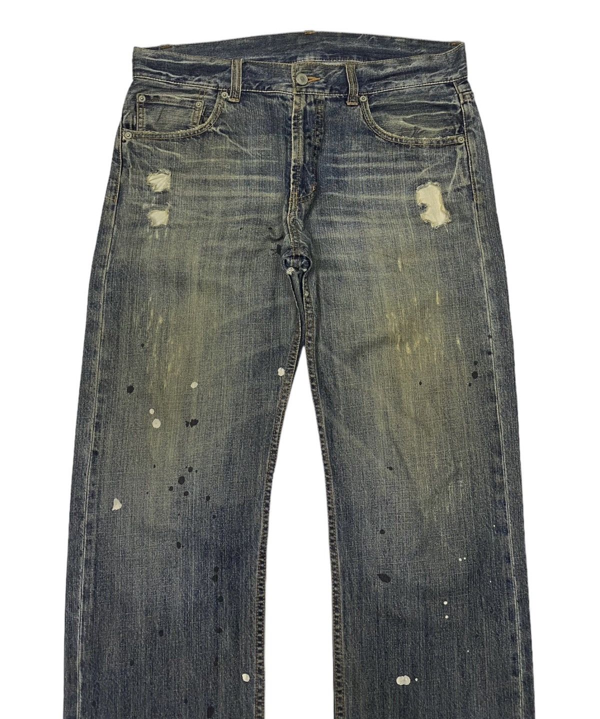 Hysteric Glamour × Japanese Brand 🔥RARE BAGGY JAPANESE PAINTER JEANS DISTRESSED DENIM JEANS Size US 35 - 5 Thumbnail