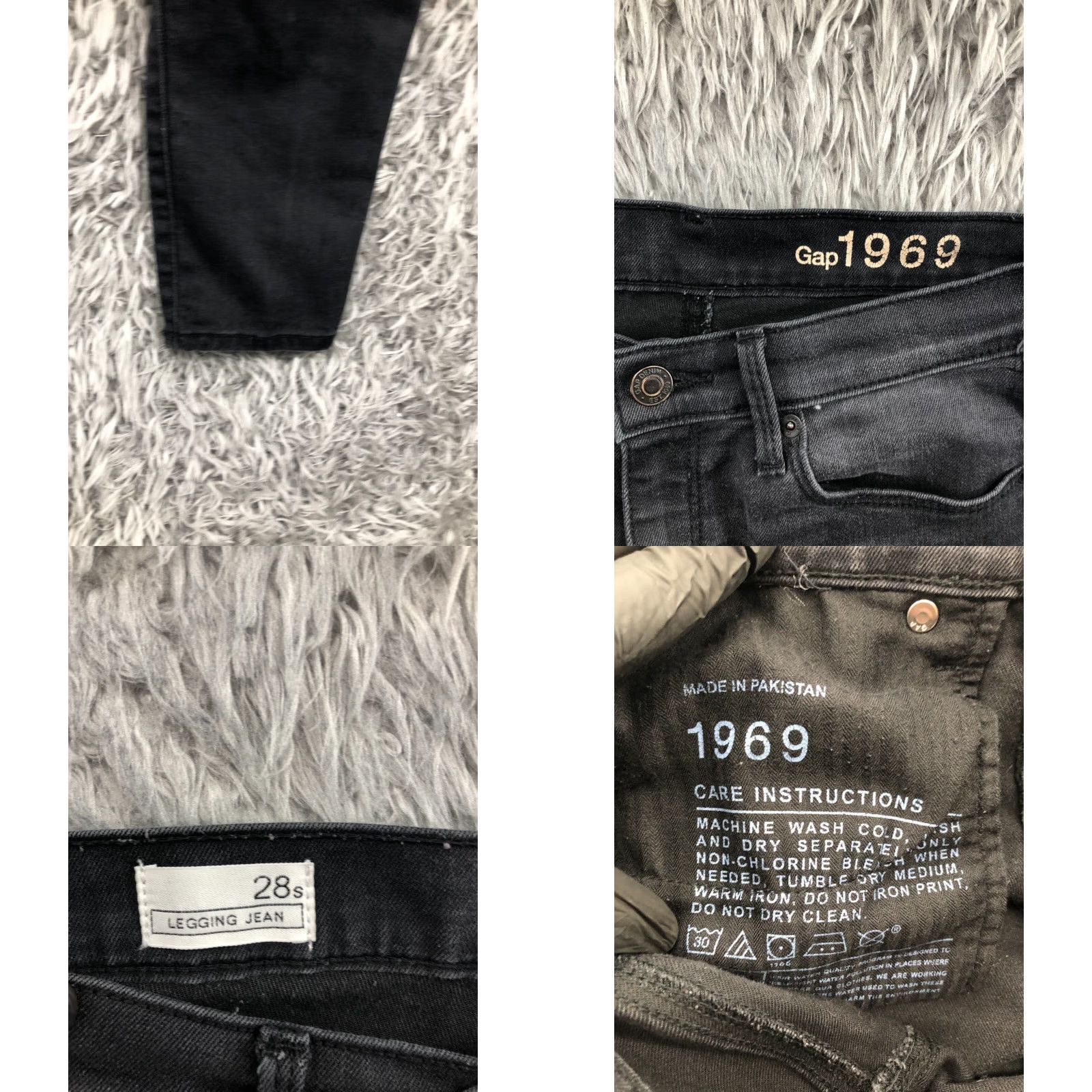 Gap Gap Jeans 1969 Black Dark Wash 28 Short Womens Jegging 5-Pocket Denim Cotton Zip Button Zipper Belt Loops Regular Rise Mid Vintage? No (No) Size 28" / US 6 / IT 42 - 8 Thumbnail