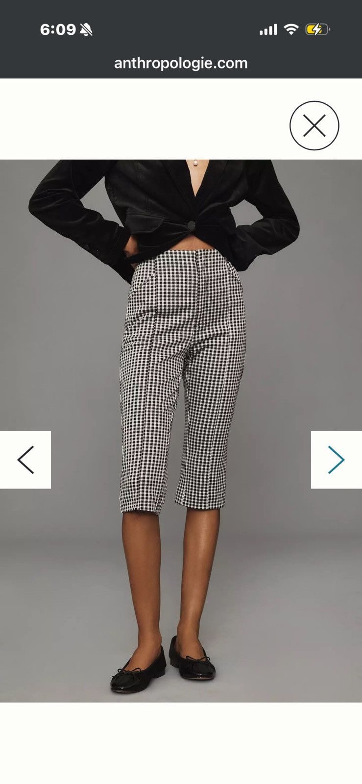 Anthropologie Maeve Anthropologie Gingham Capri Pants Size 6 Size 28" / US 6 / IT 42 - 2 Thumbnail
