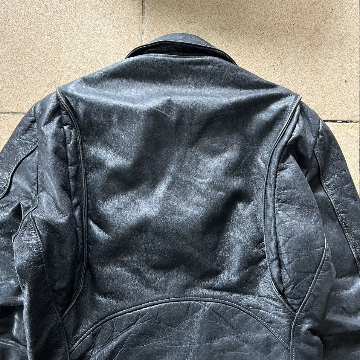 Excelled Vintage 60s 70s Excelled double riders leather jacket Size US L / EU 52-54 / 3 - 6 Thumbnail