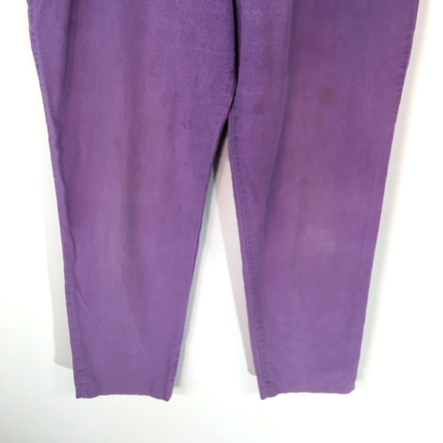 Vintage LA Seat Covers Women's Cargo Pants Regular High Rise Wide-Leg Purple Size M Casual Size 32" / US 10 / IT 46 - 4 Thumbnail