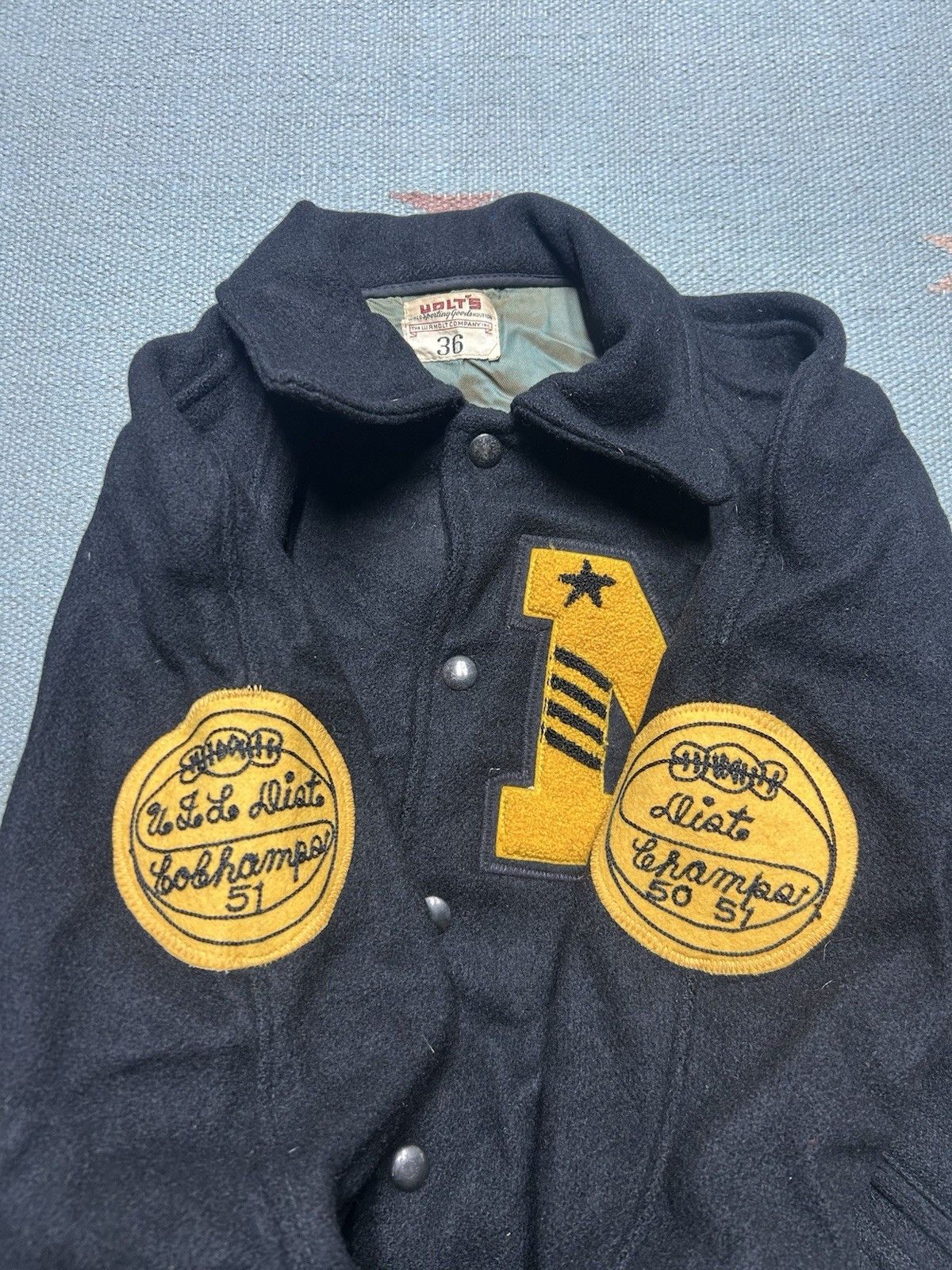 Vintage 1950s wool varsity jacket snap letterman Missouri 36 small Size US S / EU 44-46 / 1 - 4 Thumbnail