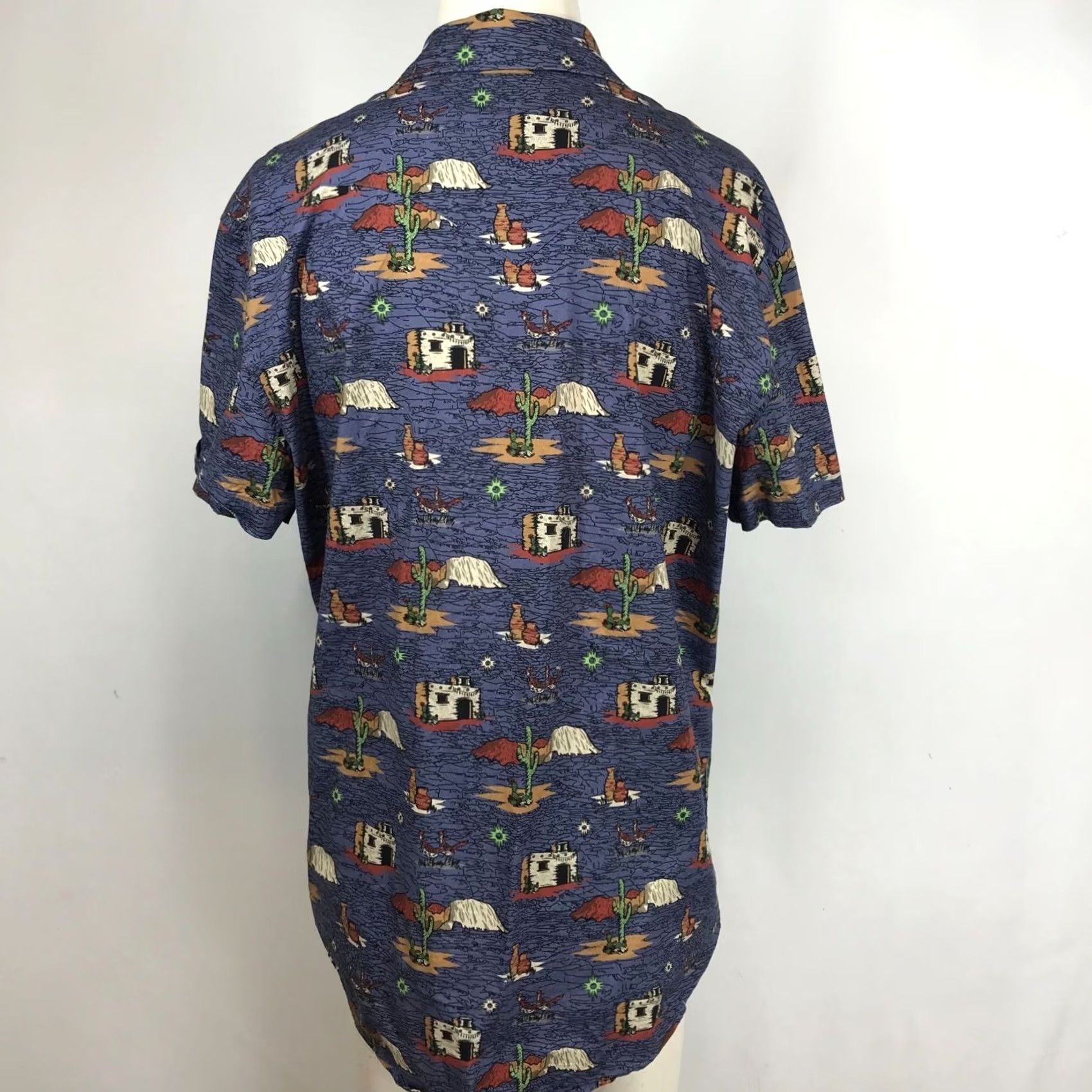 Denime ROCK & ROLL DENIM Men XL Blue Short Sleeve Button-Up Shirt Size US 36 / EU 52 - 5 Thumbnail