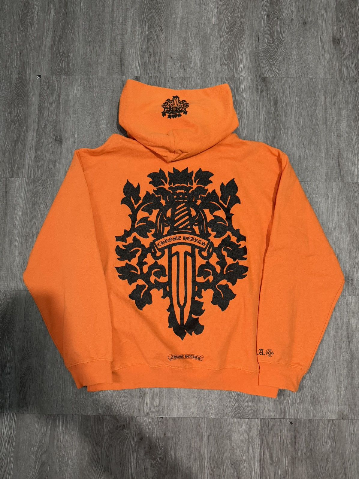 Chrome Hearts Chrome Hearts Vine Dagger Hoodie Orange/Black