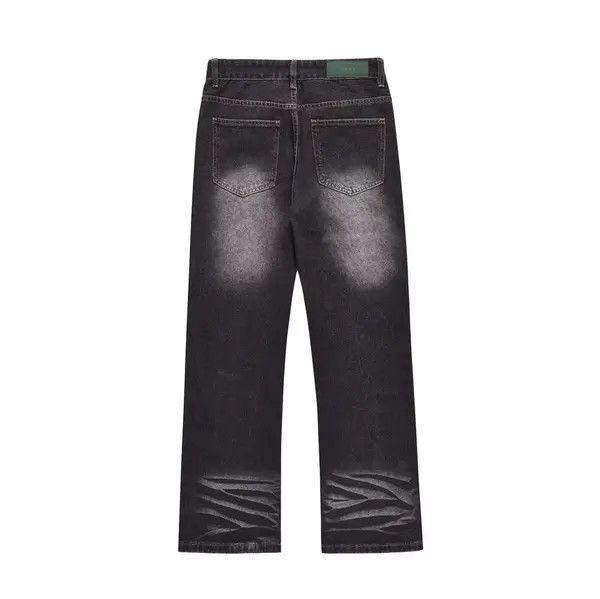 Japanese Brand Noriko x Yura Washed embossed straight-leg denim trousers Size US 32 / EU 48 - 2 Thumbnail