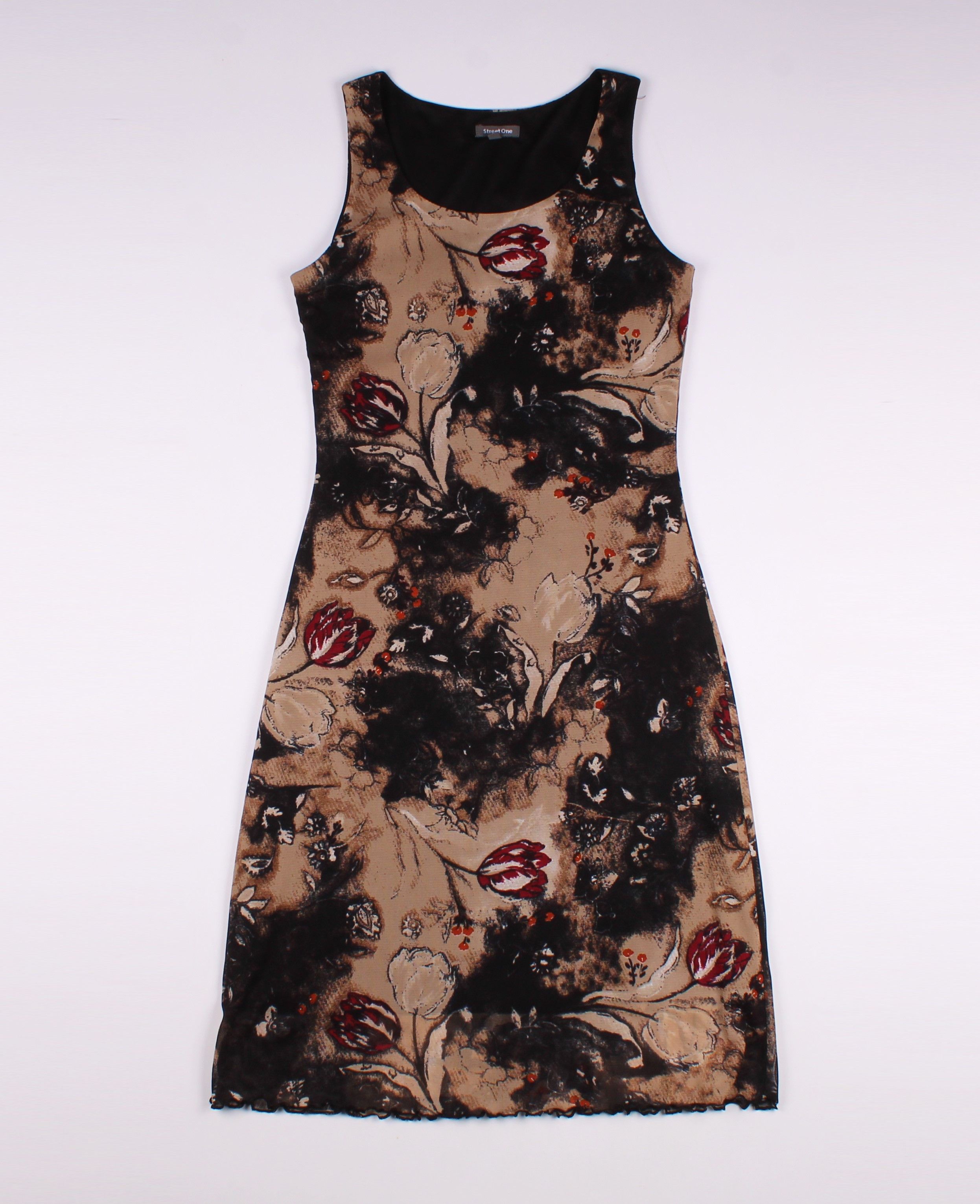 Vintage Vintage Street One Y2K Floral Mesh Bodycon Dress Size M / US 6-8 / IT 42-44 - 4 Thumbnail