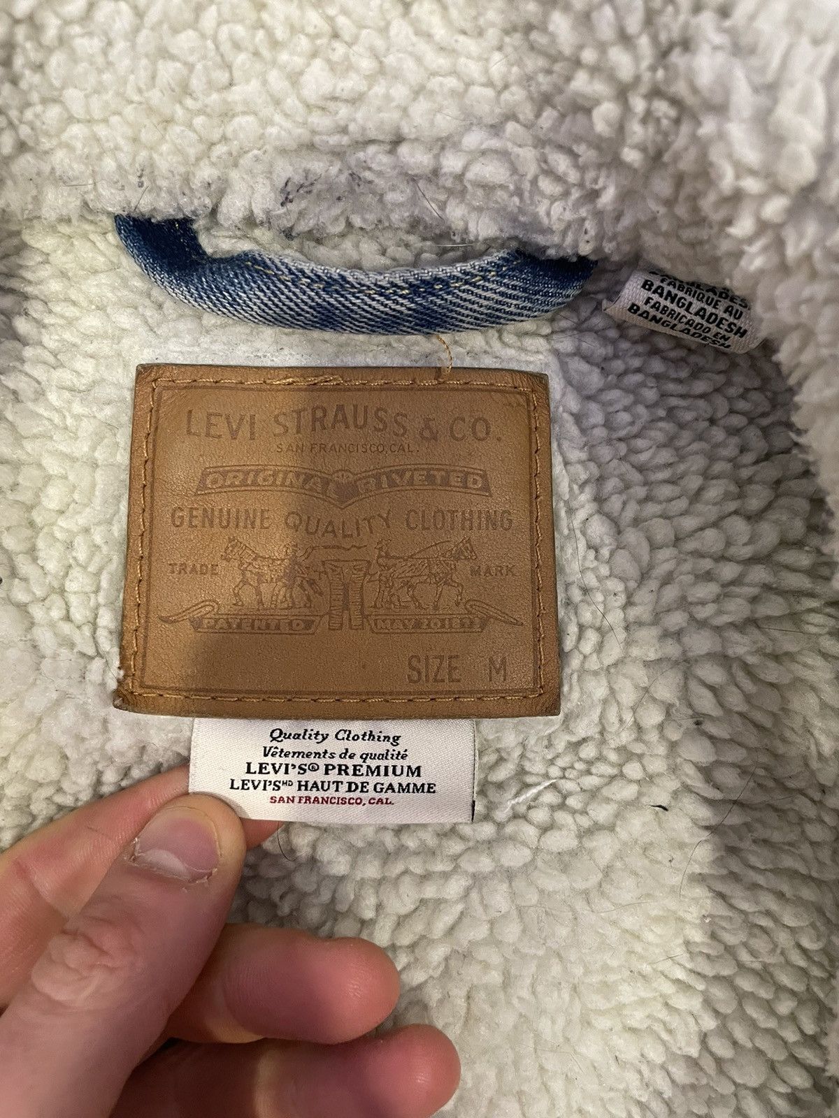 Levi's Vintage Clothing Levis Denim Jacket / synthetic wool Size US M / EU 48-50 / 2 - 7 Thumbnail