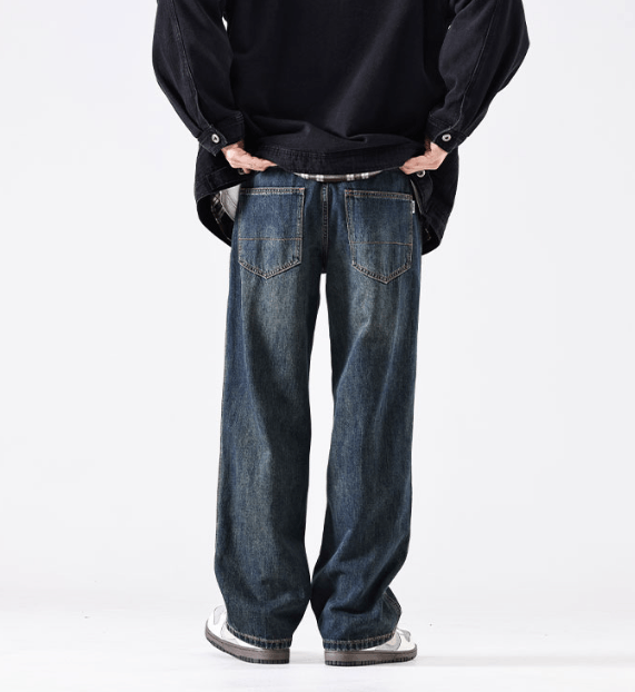 Japanese Brand × Vintage American style high street straight washed vintage jeans Size US 32 / EU 48 - 3 Thumbnail