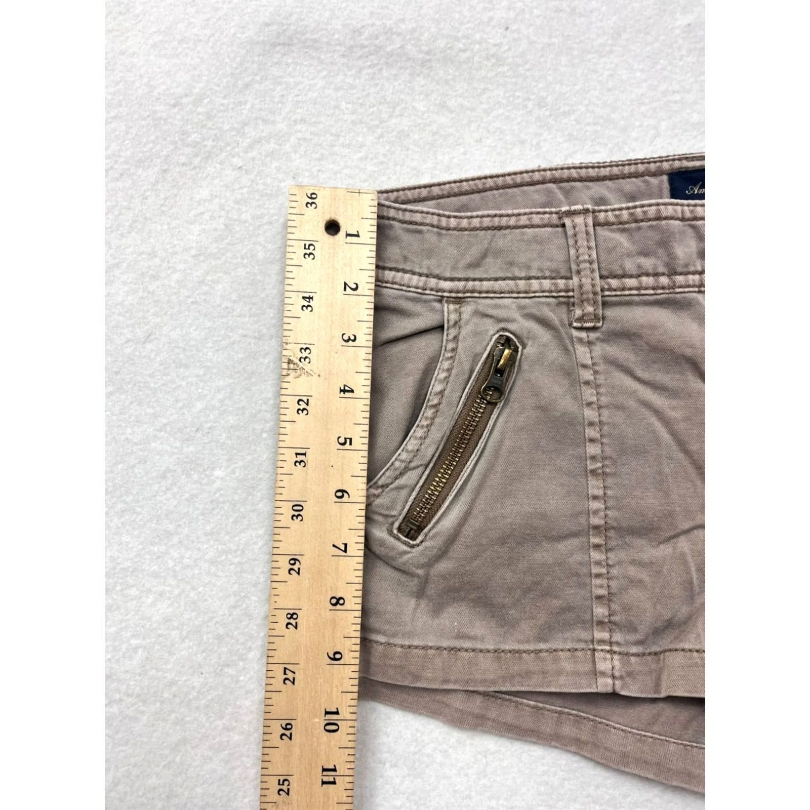 Vintage American Eagle Womens Khaki Shorts #6420 Short Chino Cotton Spandex 8 Khaki Womens 8 Mens? (no) Size 30" / US 8 / IT 44 - 7 Thumbnail