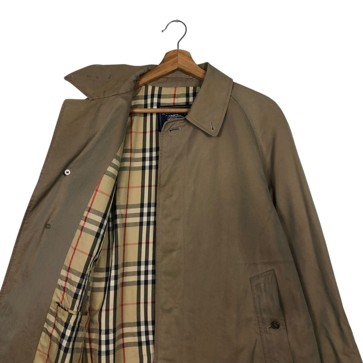 Burberry 🔥VINTAGE LONG JACKET BURBERRYS NOVA CHECK BLANKET Size US M / EU 48-50 / 2 - 15 Thumbnail