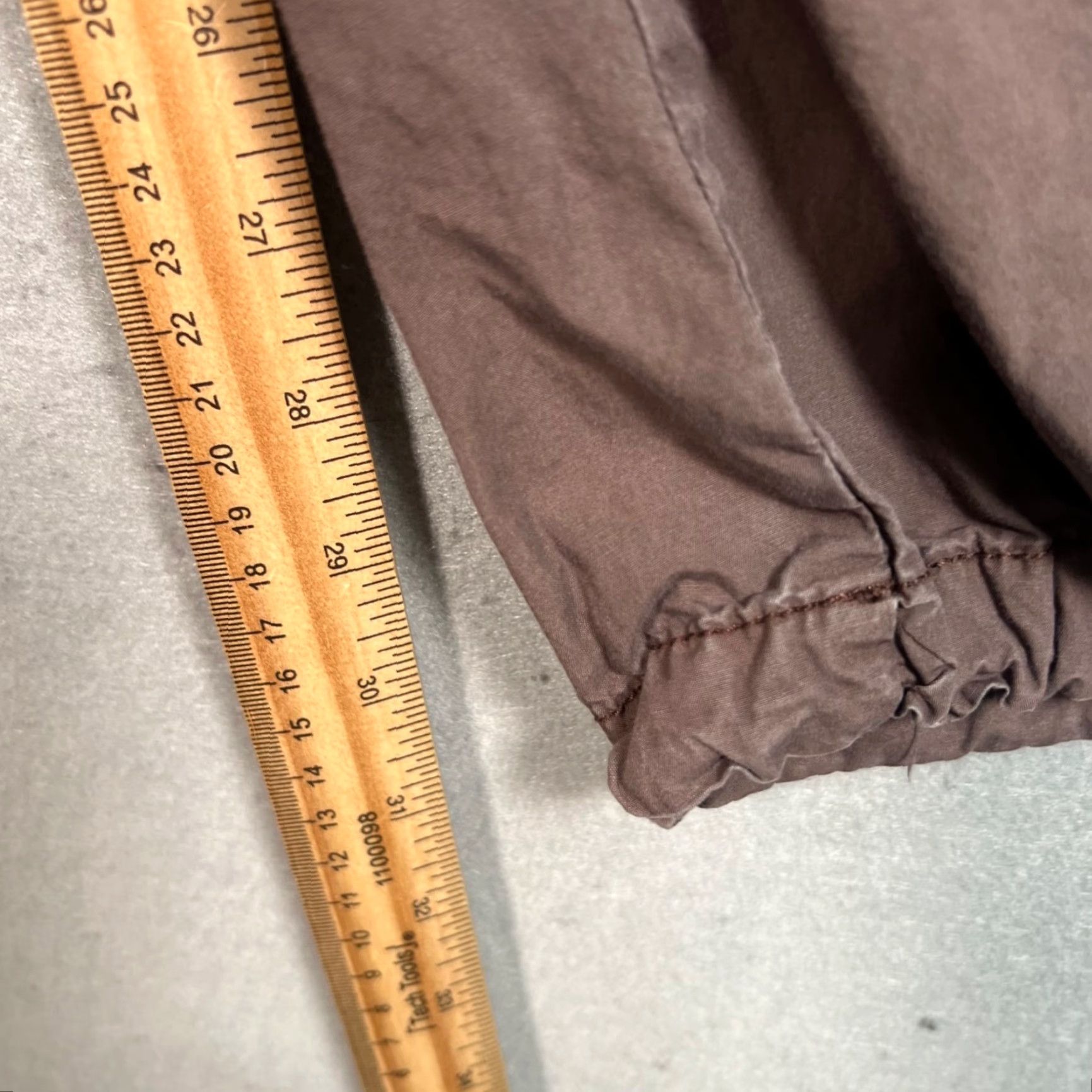 Garage GARAGE Womens Cargo Pants Medium Brown Drawstring Hem Cotton Straight Leg 90s Size 32" / US 10 / IT 46 - 6 Thumbnail