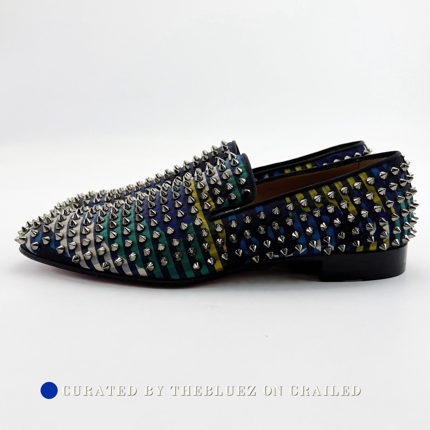 Christian Louboutin Colorblock Rivet Red Sole Slip-on display picture 3