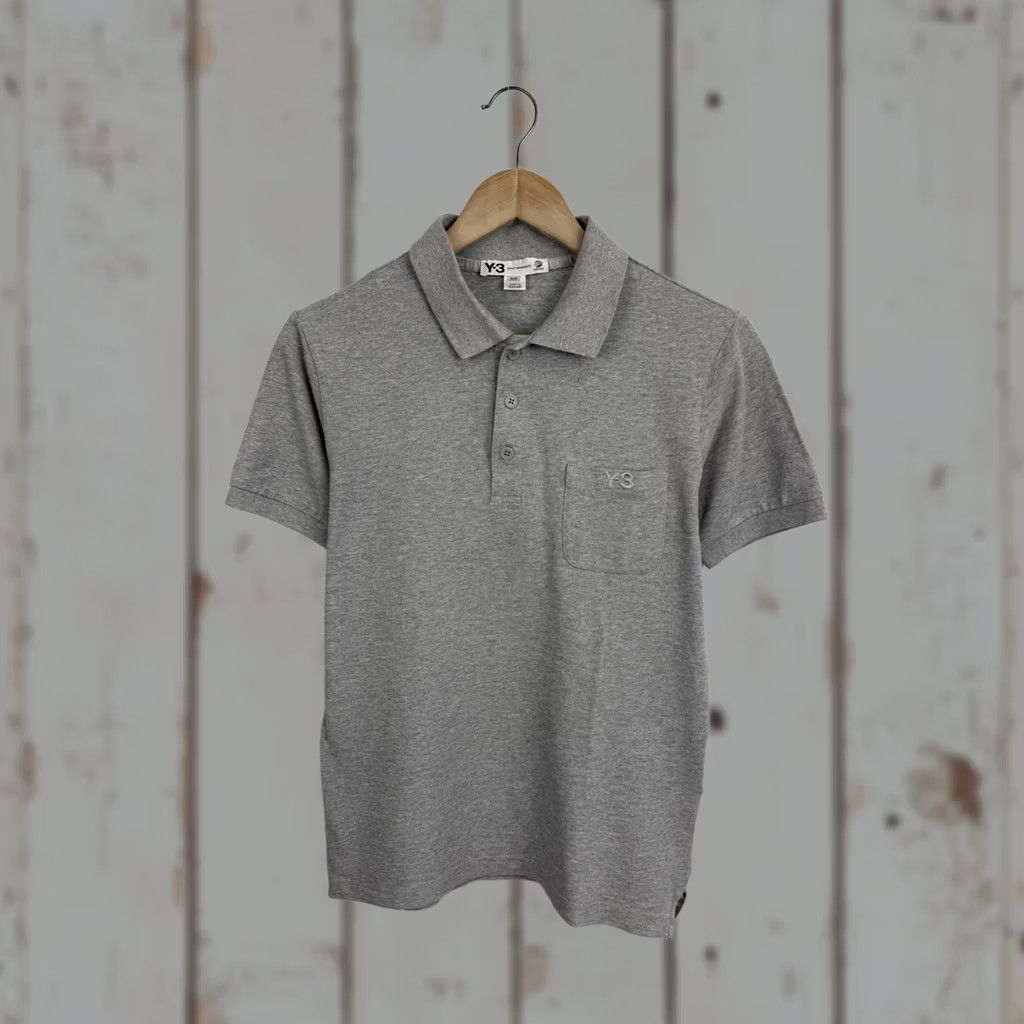 Adidas VINTAGE Y-3 Adidas Yohji Yamamoto Polo T-Shirt Rare Size S Gray Mens T-Shirt 2008 Japan Polo Y-3 Shirt Size US S / EU 44-46 / 1 - 1 Thumbnail