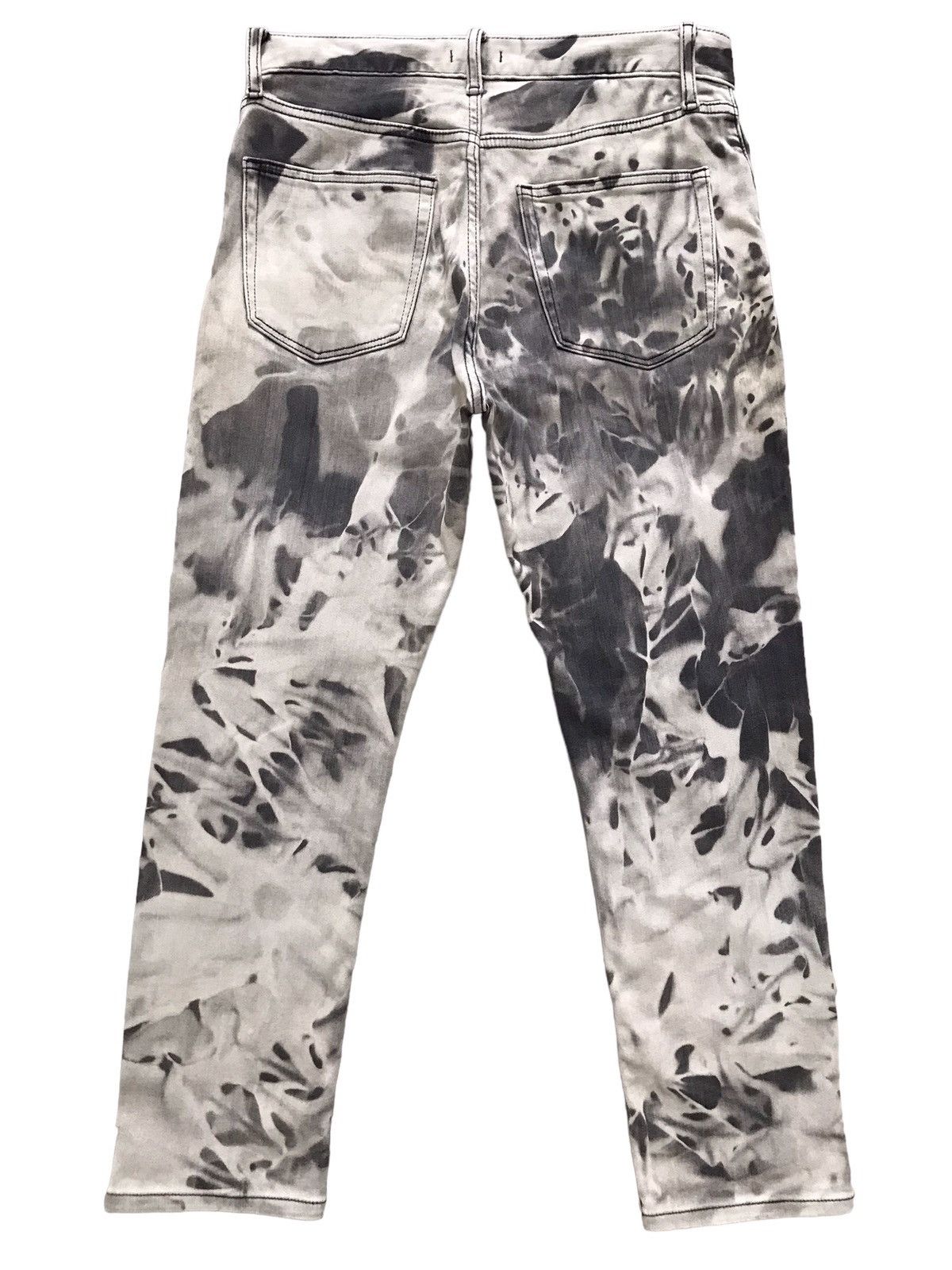 Japanese Brand Uniqlo Bleach Acid Wash Heattech Stretchable Denim Jeans Size US 31 - 5 Thumbnail