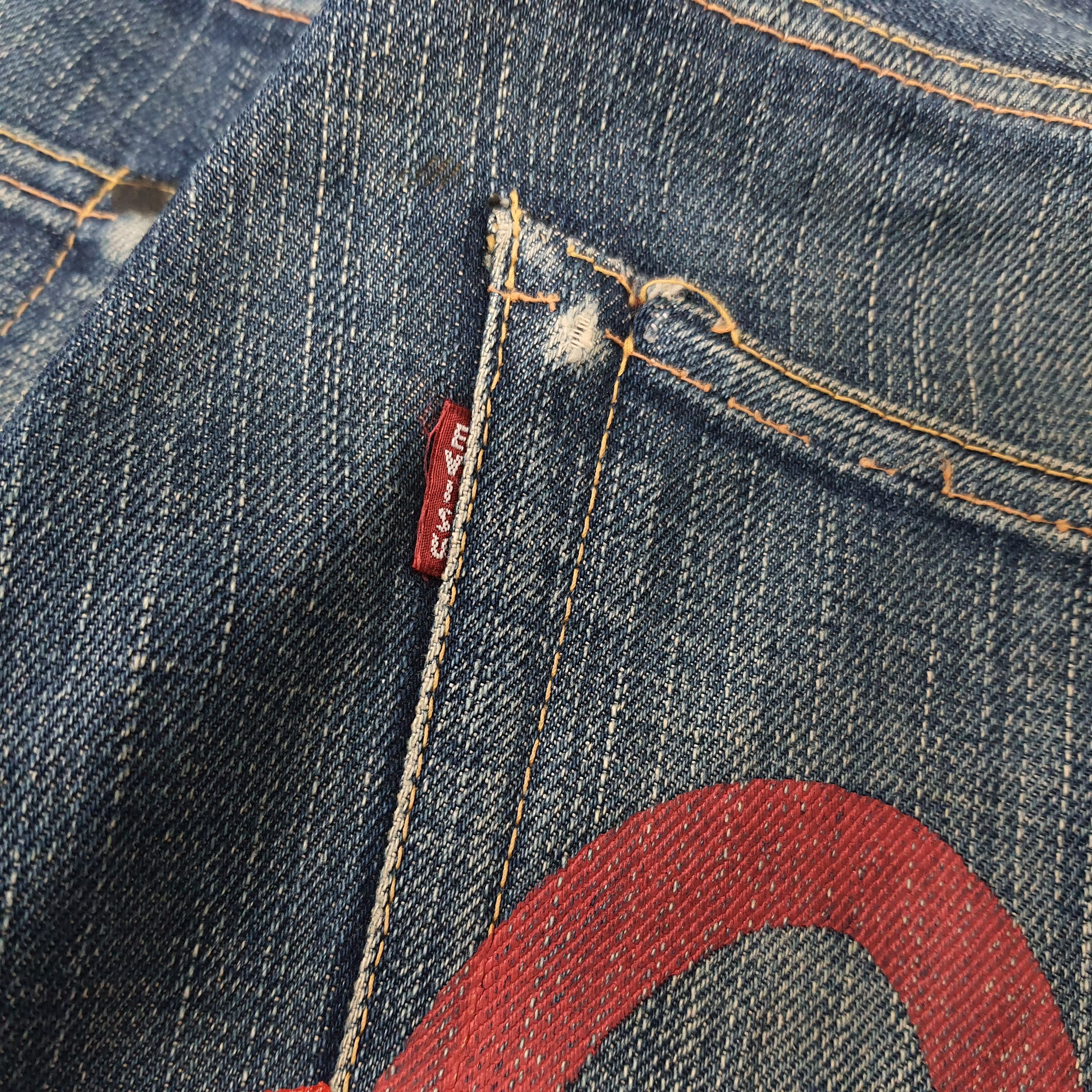 Evisu Vintage Evisu Japan Denim Custom Red Daicock Jeans C297N24 Size US 34 / EU 50 - 3 Thumbnail