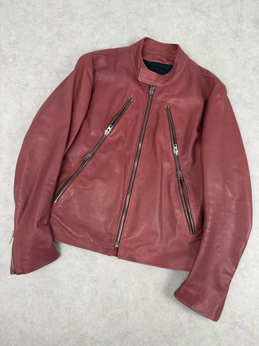 Maison Margiela SS2012 Maison Margiela 5 Zip Red Leather Jacket Size US M / EU 48-50 / 2 - 5 Thumbnail