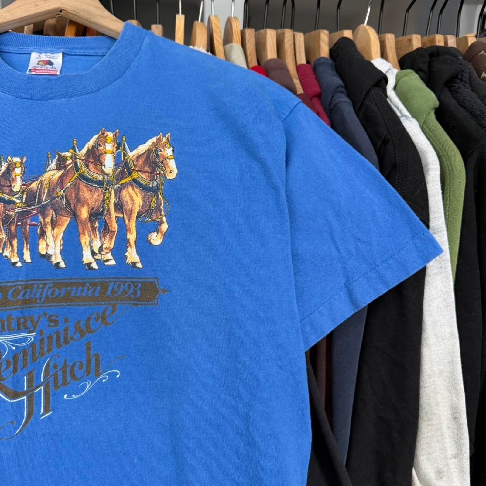 Fruit Of The Loom Vintage 90s Country's Reminisce Hitch Cross Country T-Shirt Size US L / EU 52-54 / 3 - 3 Thumbnail