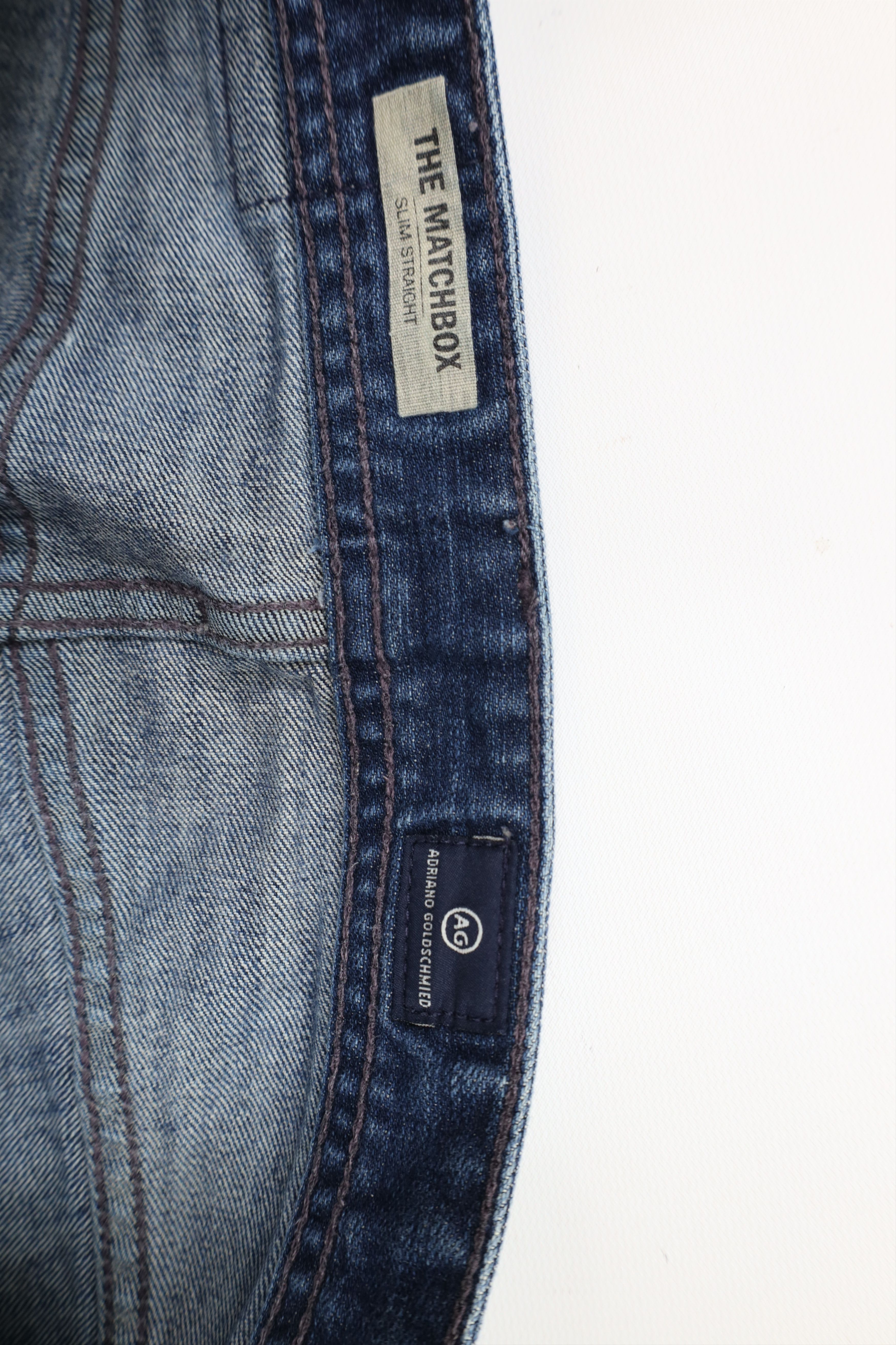 Vintage Adriano Goldschmied The Matchbox Slim Straight Denim Jeans Size 28" / US 6 / IT 42 - 7 Thumbnail