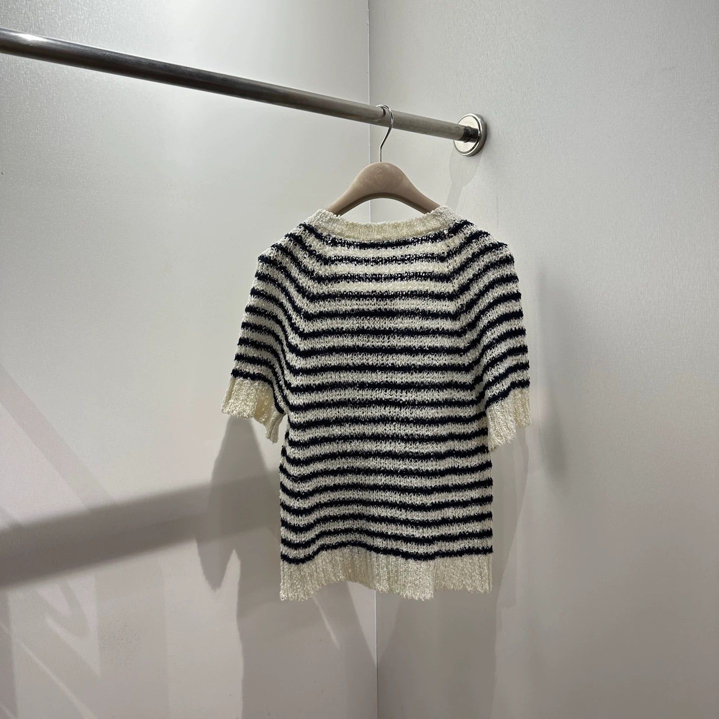 Christian Dior Monsieur Dior may792 25 New Striped Star Logo Knit Tee 34 Cotton Size XS / US 0-2 / IT 36-38 - 2 Thumbnail
