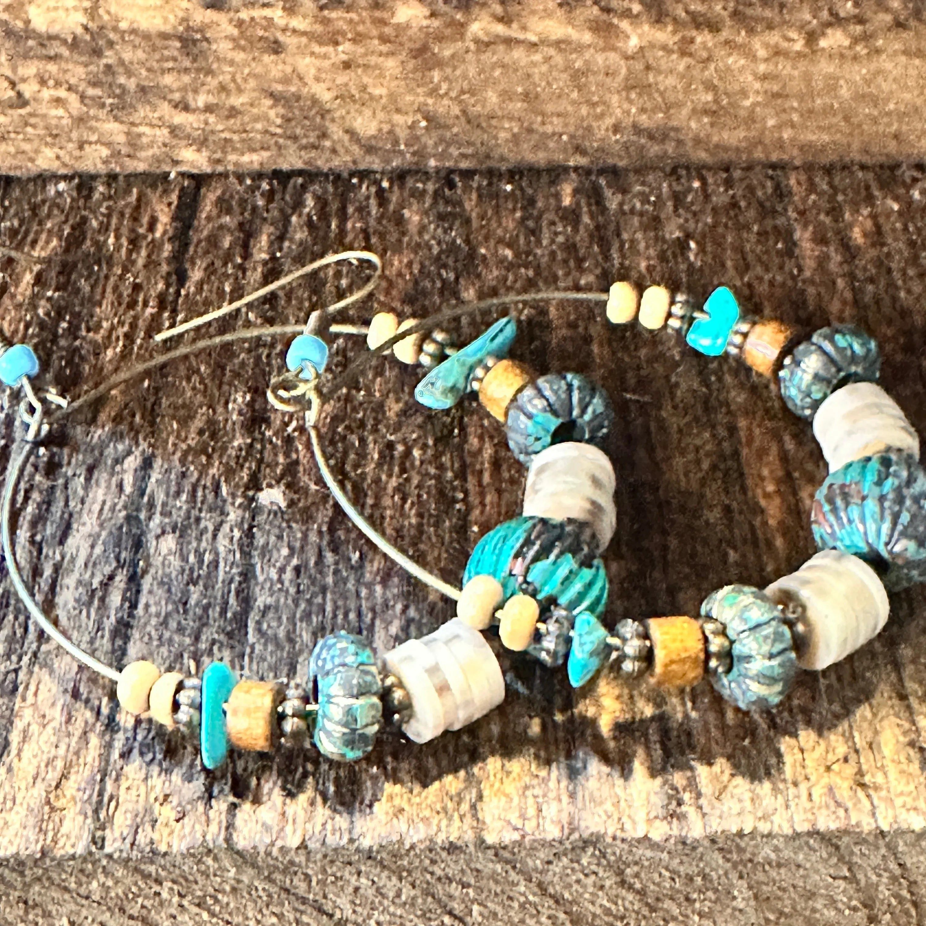 Other Handmade Western Hippie Copper Wire Colorful Wooden Beads Dr Size ONE SIZE - 2 Thumbnail