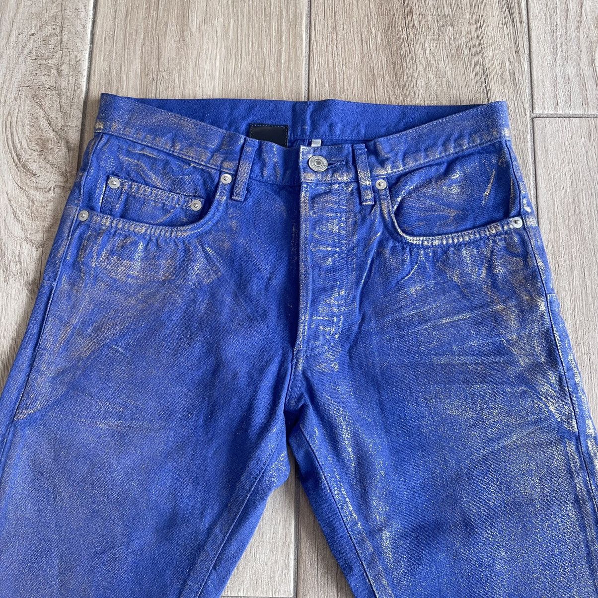 Dior Homme SS2009 ‘Planisphère’ Luster Gold Wax Denim Jeans Size US 27 - 3 Thumbnail