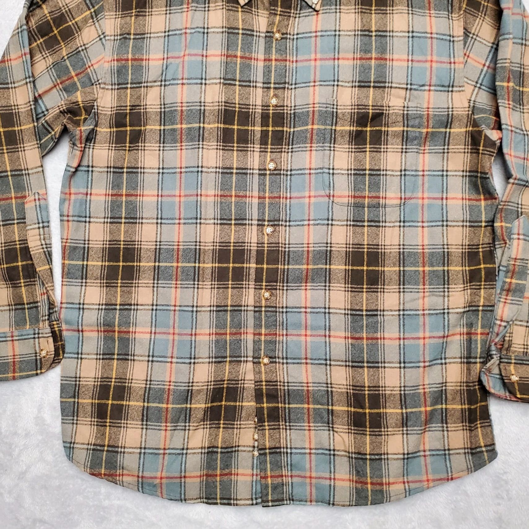 Pendleton VINTAGE Pendleton Shirt Mens Large Blue Plaid Fireside 100% Pure Virgin Wool Cabincore Size US L / EU 52-54 / 3 - 7 Thumbnail