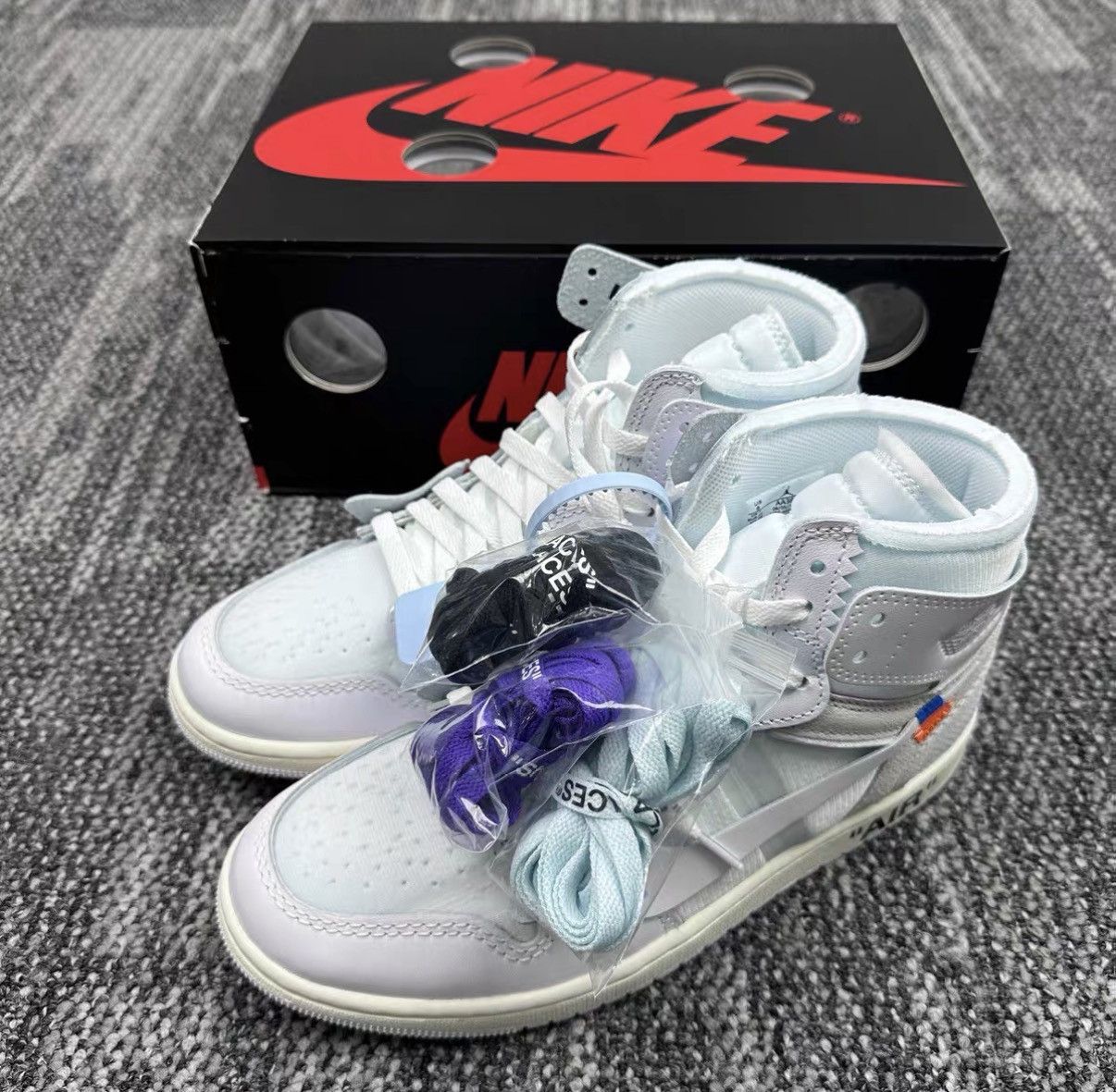 Jordan Brand Jordan × Virgil Abloh Archive Alaska AJ1 VAA Sneakers J42 Size US 8 / EU 41 - 1 Thumbnail