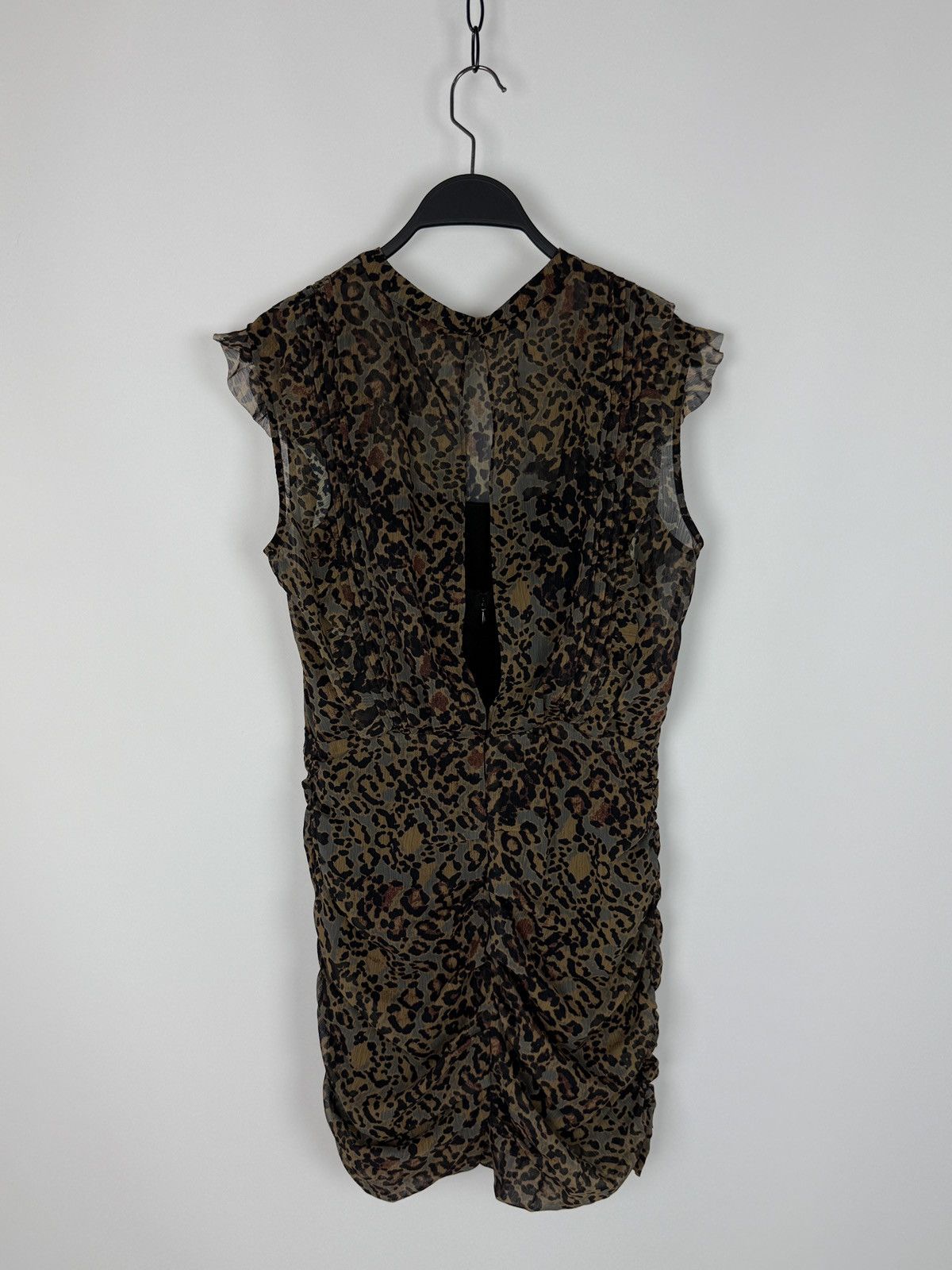 Allsaints Allsaints Hali Halftone Cheetah Ruffled Mini Dress US6 EU38 Size M / US 6-8 / IT 42-44 - 4 Thumbnail