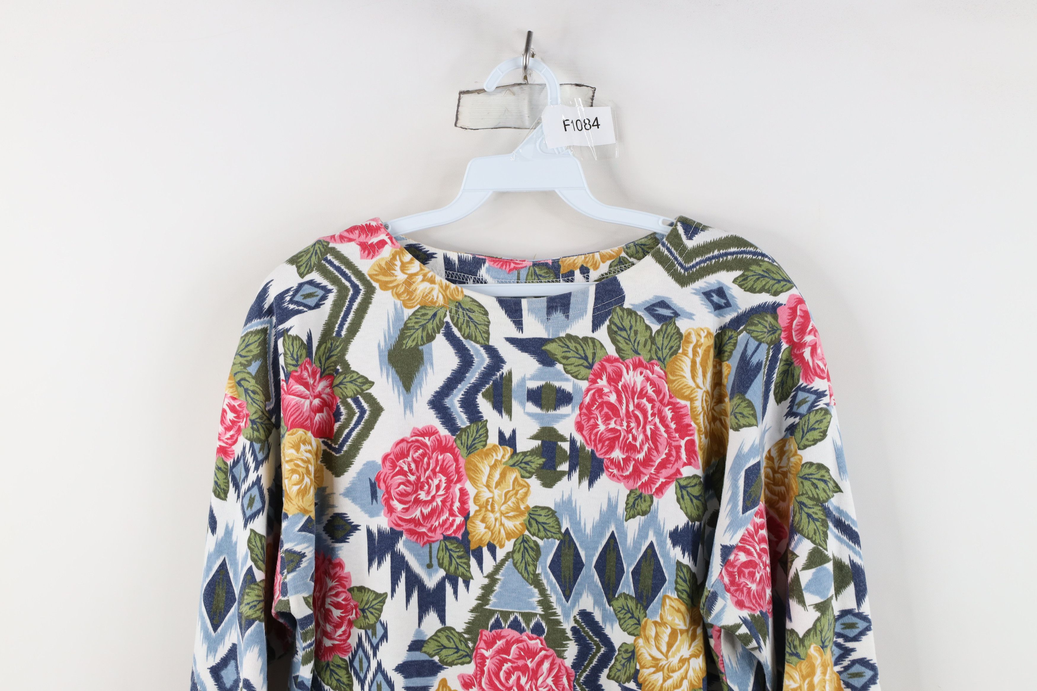 Vintage Vintage 90s Streetwear Print 3/4 Sleeve Raglan T-Shirt USA Size L / US 10 / IT 46 - 2 Thumbnail
