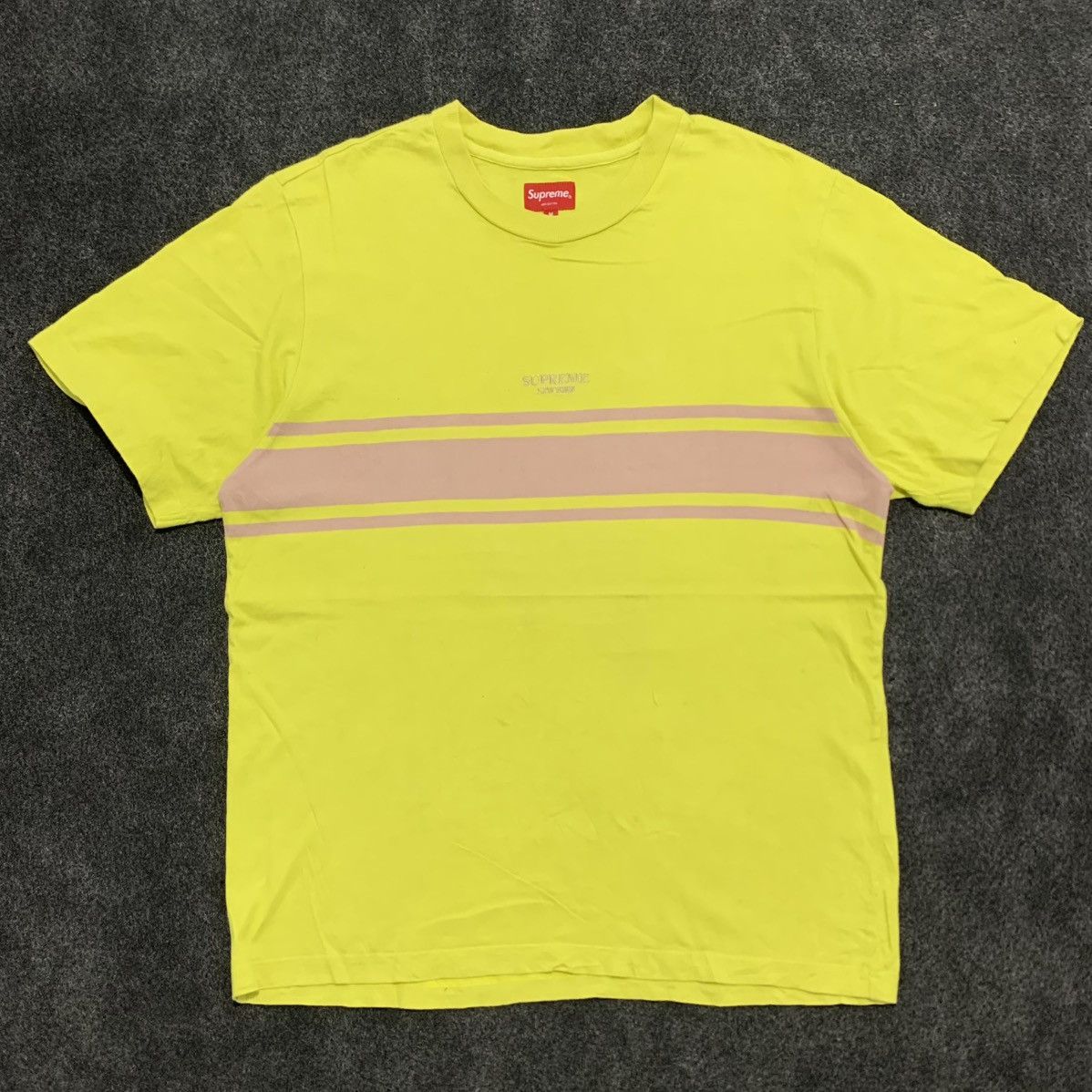 Supreme Supreme stripe tee dark yellow tshirt Size US M / EU 48-50 / 2 - 1 Thumbnail